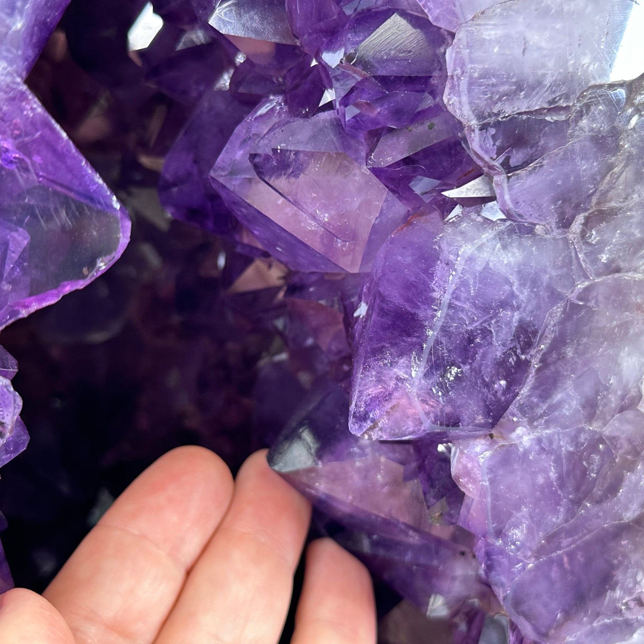 Extra Plus Quality Polished Brazilian Amethyst Cathedral, 103.7 lbs & 23" tall Model #5602-0061 by Brazil Gems - Brazil GemsBrazil GemsExtra Plus Quality Polished Brazilian Amethyst Cathedral, 103.7 lbs & 23" tall Model #5602-0061 by Brazil GemsPolished Cathedrals5602-0061