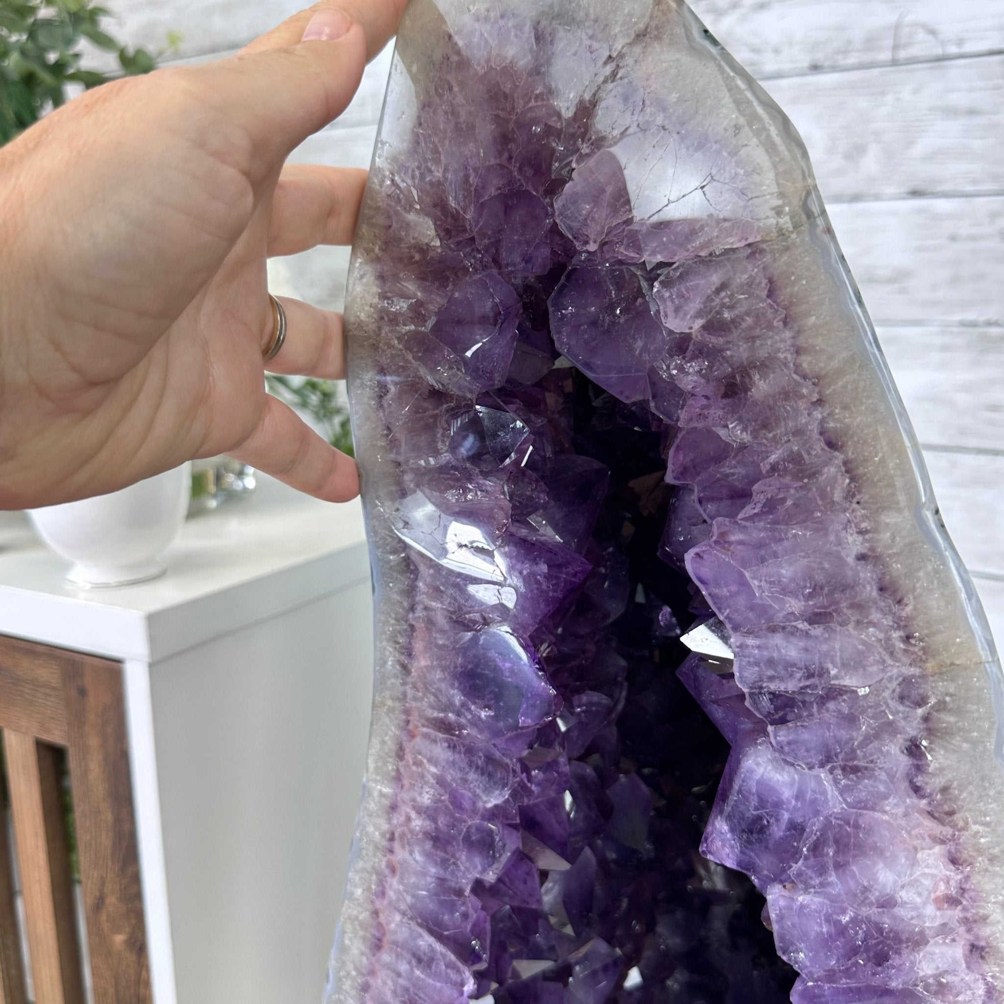 Extra Plus Quality Polished Brazilian Amethyst Cathedral, 103.7 lbs & 23" tall Model #5602-0061 by Brazil Gems - Brazil GemsBrazil GemsExtra Plus Quality Polished Brazilian Amethyst Cathedral, 103.7 lbs & 23" tall Model #5602-0061 by Brazil GemsPolished Cathedrals5602-0061