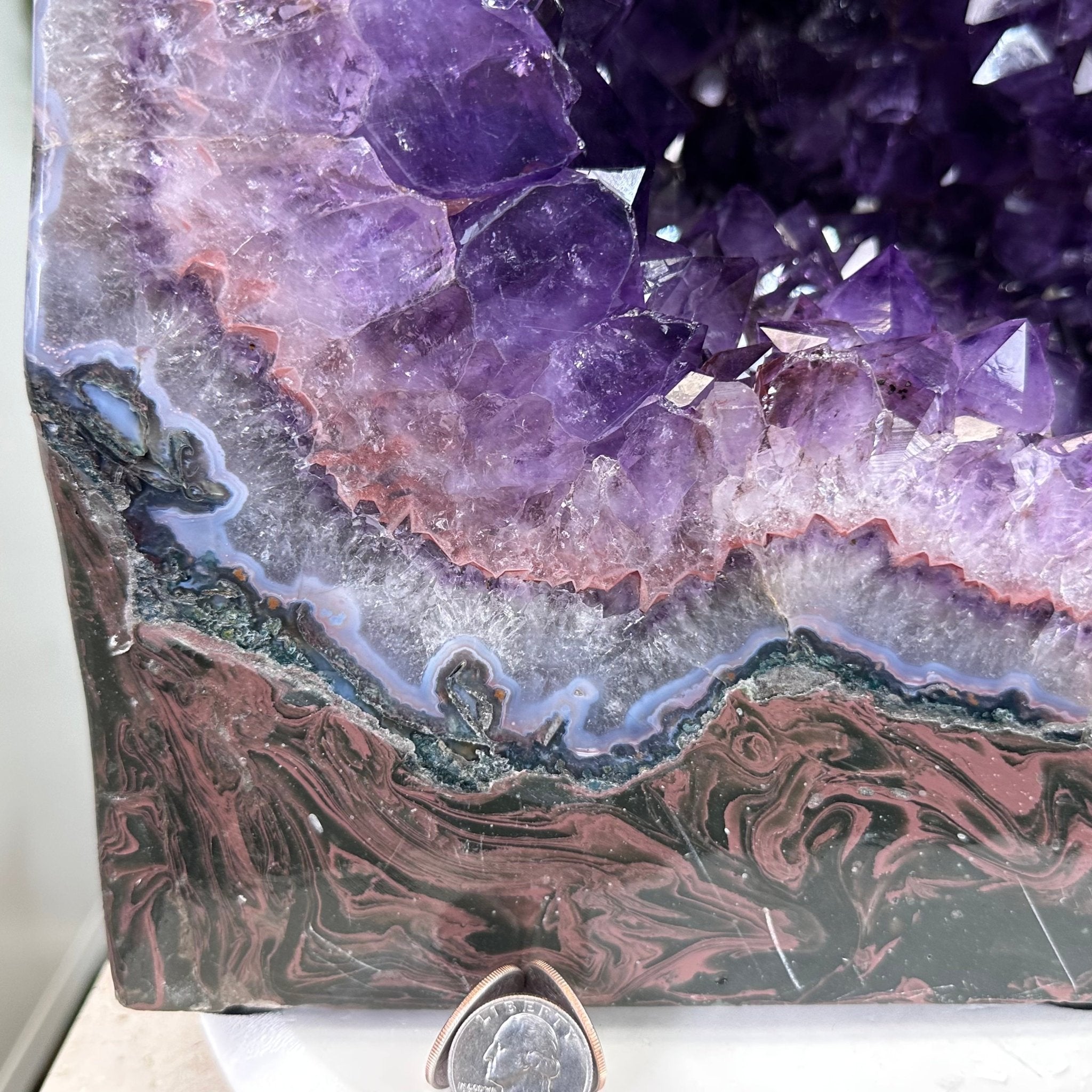 Extra Plus Quality Polished Brazilian Amethyst Cathedral, 103.7 lbs & 23" tall Model #5602-0061 by Brazil Gems - Brazil GemsBrazil GemsExtra Plus Quality Polished Brazilian Amethyst Cathedral, 103.7 lbs & 23" tall Model #5602-0061 by Brazil GemsPolished Cathedrals5602-0061