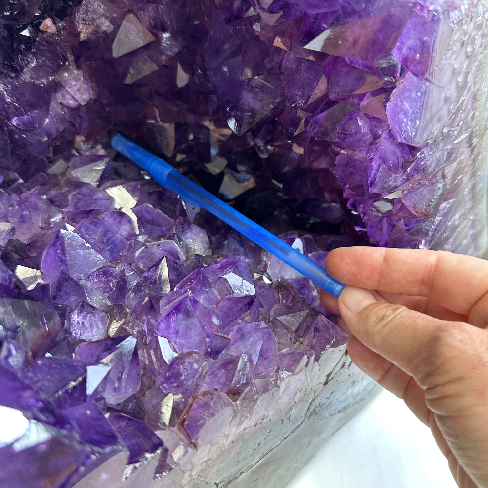 Extra Plus Quality Polished Brazilian Amethyst Cathedral, 103.7 lbs & 23" tall Model #5602-0061 by Brazil Gems - Brazil GemsBrazil GemsExtra Plus Quality Polished Brazilian Amethyst Cathedral, 103.7 lbs & 23" tall Model #5602-0061 by Brazil GemsPolished Cathedrals5602-0061