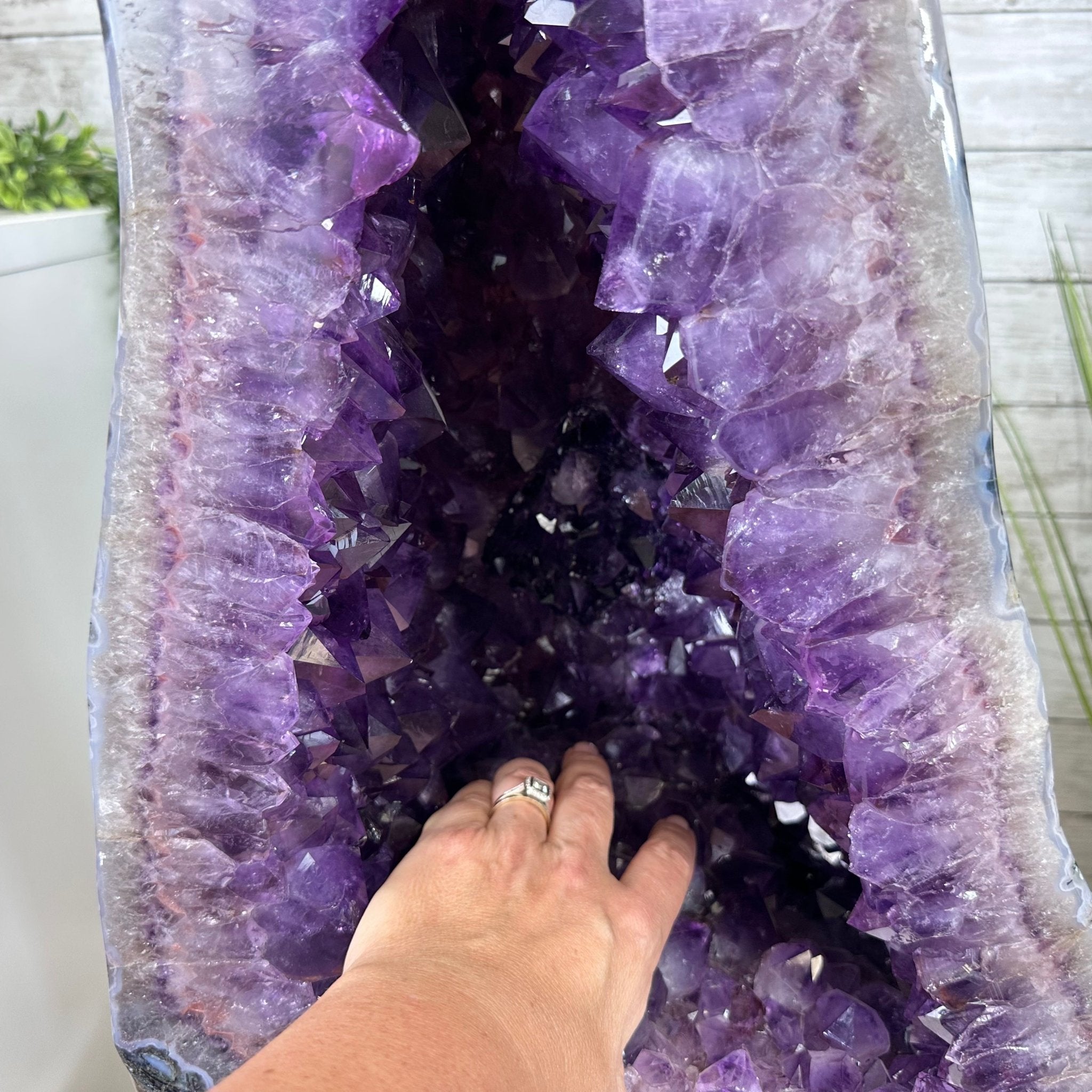 Extra Plus Quality Polished Brazilian Amethyst Cathedral, 103.7 lbs & 23" tall Model #5602-0061 by Brazil Gems - Brazil GemsBrazil GemsExtra Plus Quality Polished Brazilian Amethyst Cathedral, 103.7 lbs & 23" tall Model #5602-0061 by Brazil GemsPolished Cathedrals5602-0061
