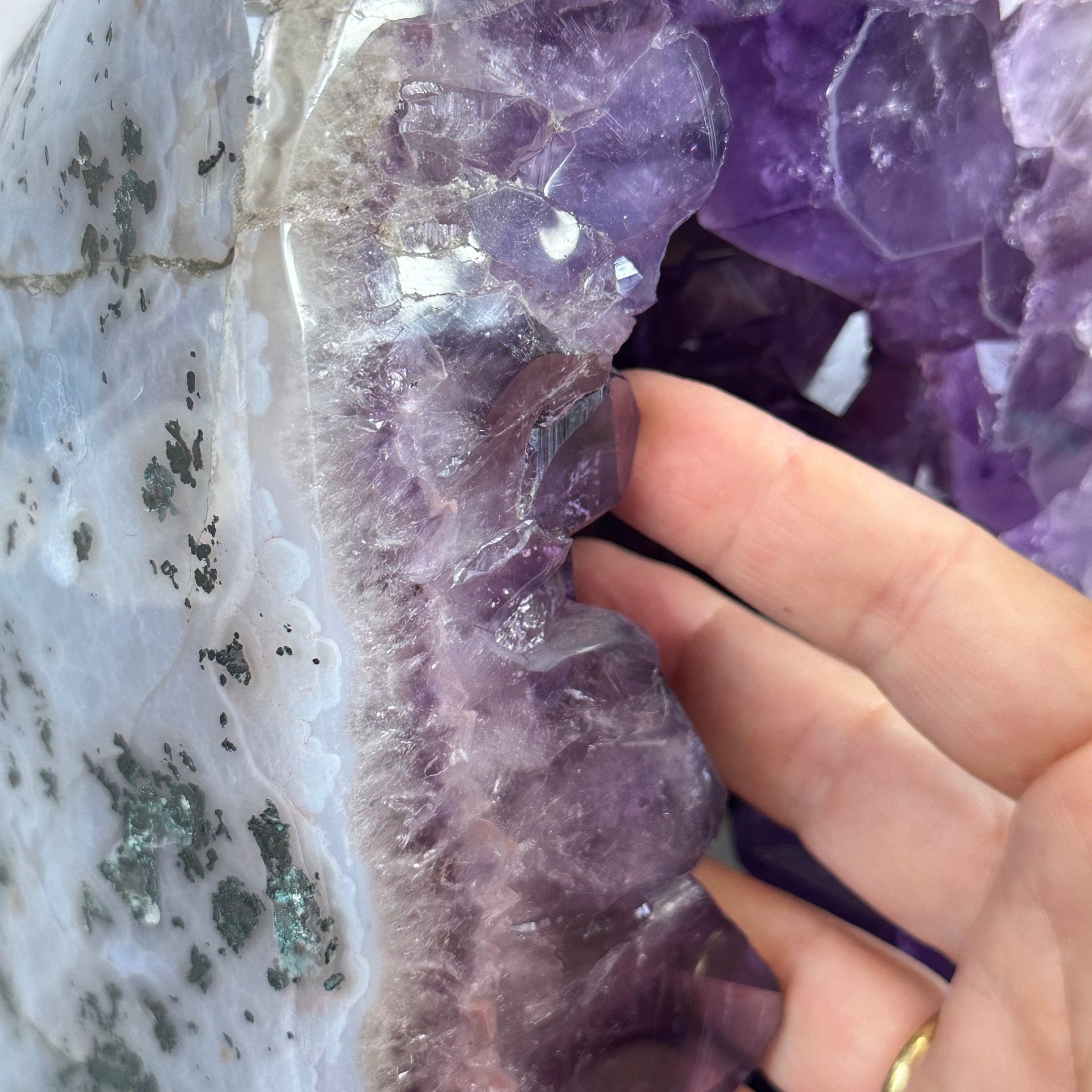 Extra Plus Quality Polished Brazilian Amethyst Cathedral, 103.7 lbs & 23" tall Model #5602-0061 by Brazil Gems - Brazil GemsBrazil GemsExtra Plus Quality Polished Brazilian Amethyst Cathedral, 103.7 lbs & 23" tall Model #5602-0061 by Brazil GemsPolished Cathedrals5602-0061