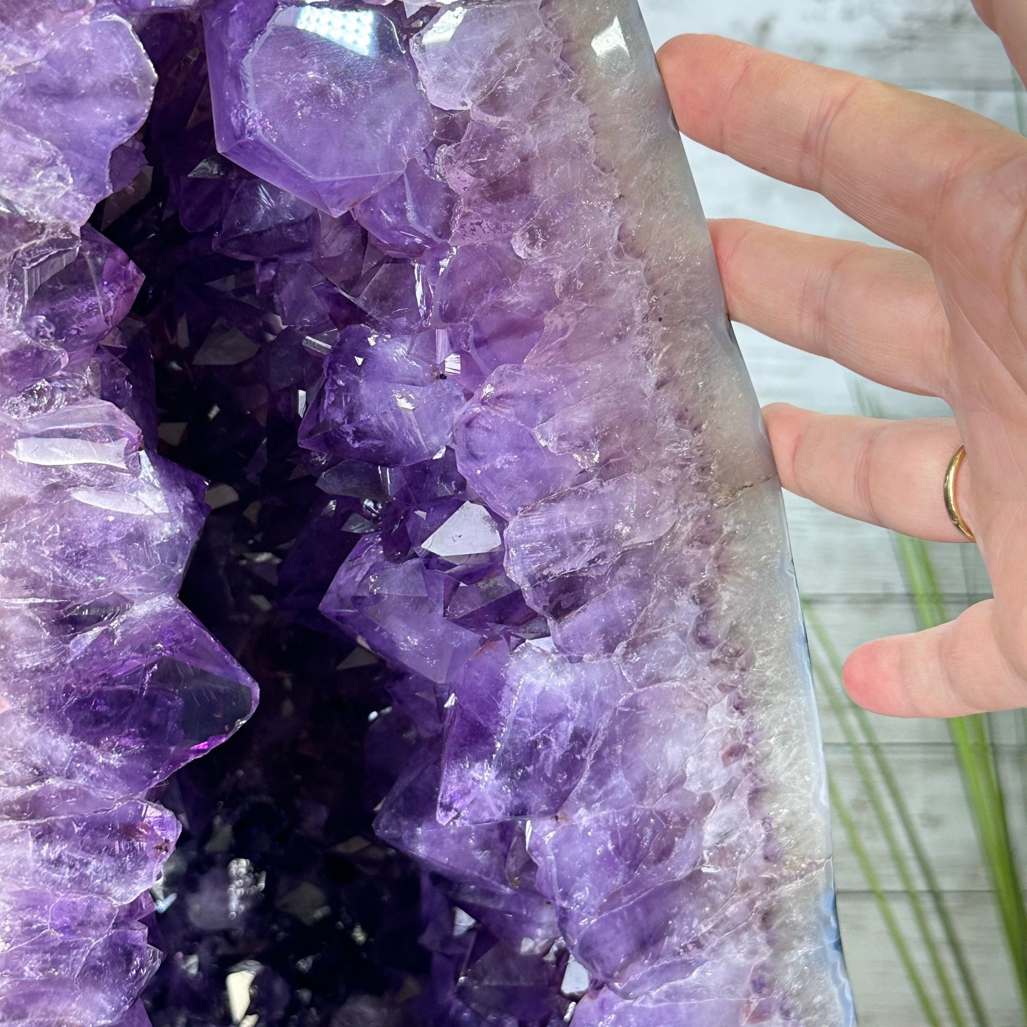 Extra Plus Quality Polished Brazilian Amethyst Cathedral, 103.7 lbs & 23" tall Model #5602-0061 by Brazil Gems - Brazil GemsBrazil GemsExtra Plus Quality Polished Brazilian Amethyst Cathedral, 103.7 lbs & 23" tall Model #5602-0061 by Brazil GemsPolished Cathedrals5602-0061