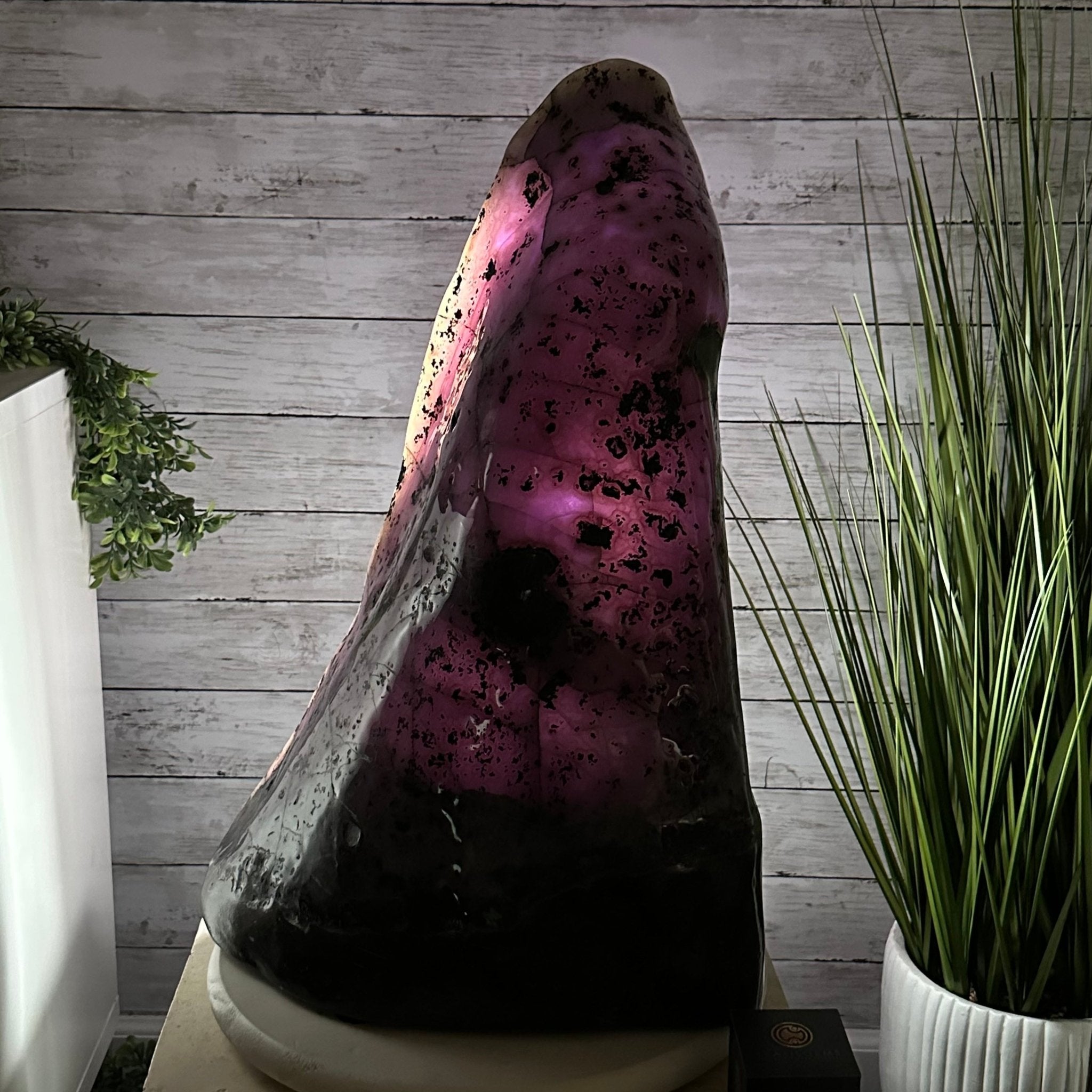 Extra Plus Quality Polished Brazilian Amethyst Cathedral, 103.7 lbs & 23" tall Model #5602-0061 by Brazil Gems - Brazil GemsBrazil GemsExtra Plus Quality Polished Brazilian Amethyst Cathedral, 103.7 lbs & 23" tall Model #5602-0061 by Brazil GemsPolished Cathedrals5602-0061