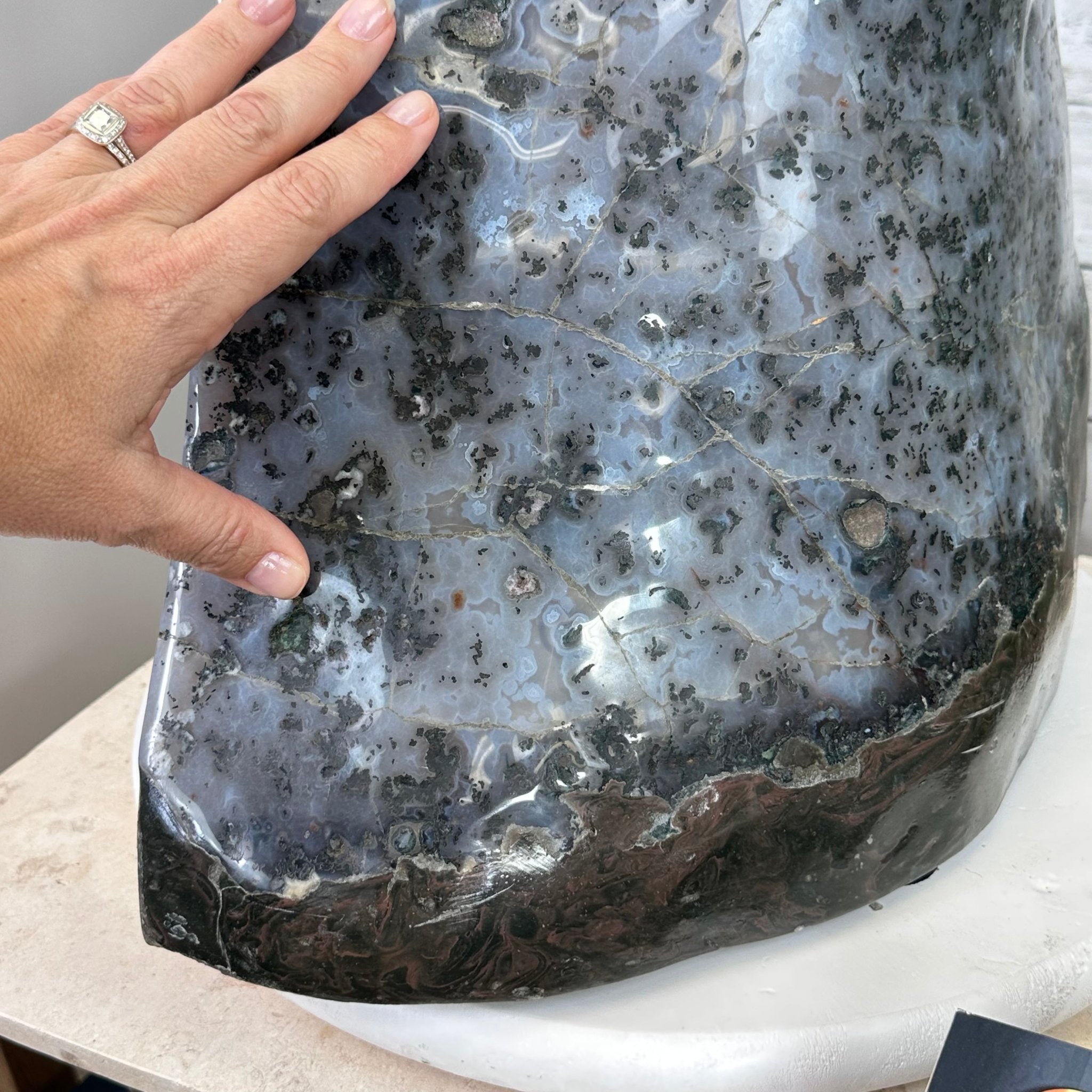 Extra Plus Quality Polished Brazilian Amethyst Cathedral, 103.7 lbs & 23" tall Model #5602-0061 by Brazil Gems - Brazil GemsBrazil GemsExtra Plus Quality Polished Brazilian Amethyst Cathedral, 103.7 lbs & 23" tall Model #5602-0061 by Brazil GemsPolished Cathedrals5602-0061