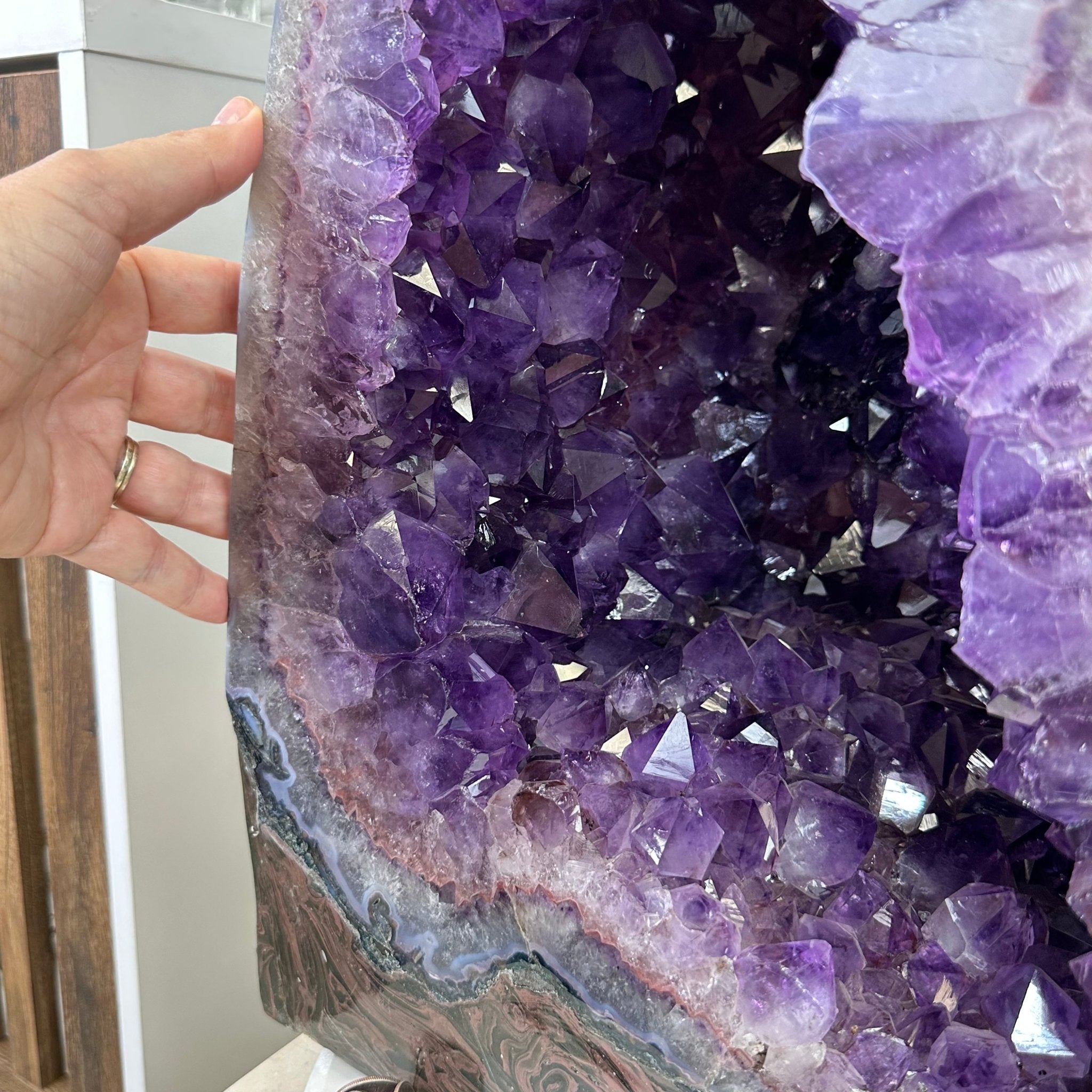 Extra Plus Quality Polished Brazilian Amethyst Cathedral, 103.7 lbs & 23" tall Model #5602-0061 by Brazil Gems - Brazil GemsBrazil GemsExtra Plus Quality Polished Brazilian Amethyst Cathedral, 103.7 lbs & 23" tall Model #5602-0061 by Brazil GemsPolished Cathedrals5602-0061