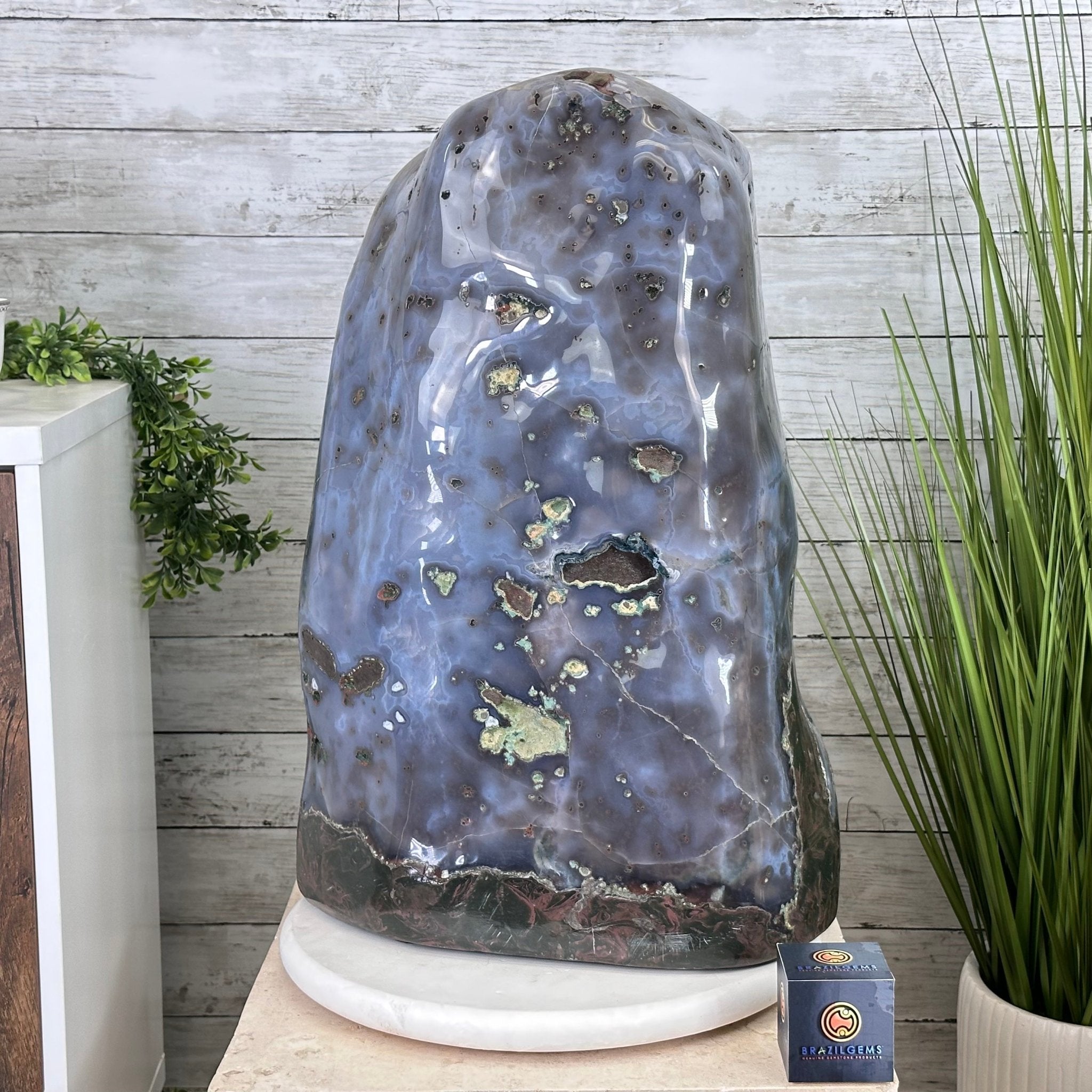 Extra Plus Quality Polished Brazilian Amethyst Cathedral, 107.8 lbs & 22.8" tall Model #5602-0062 by Brazil Gems - Brazil GemsBrazil GemsExtra Plus Quality Polished Brazilian Amethyst Cathedral, 107.8 lbs & 22.8" tall Model #5602-0062 by Brazil GemsPolished Cathedrals5602-0062