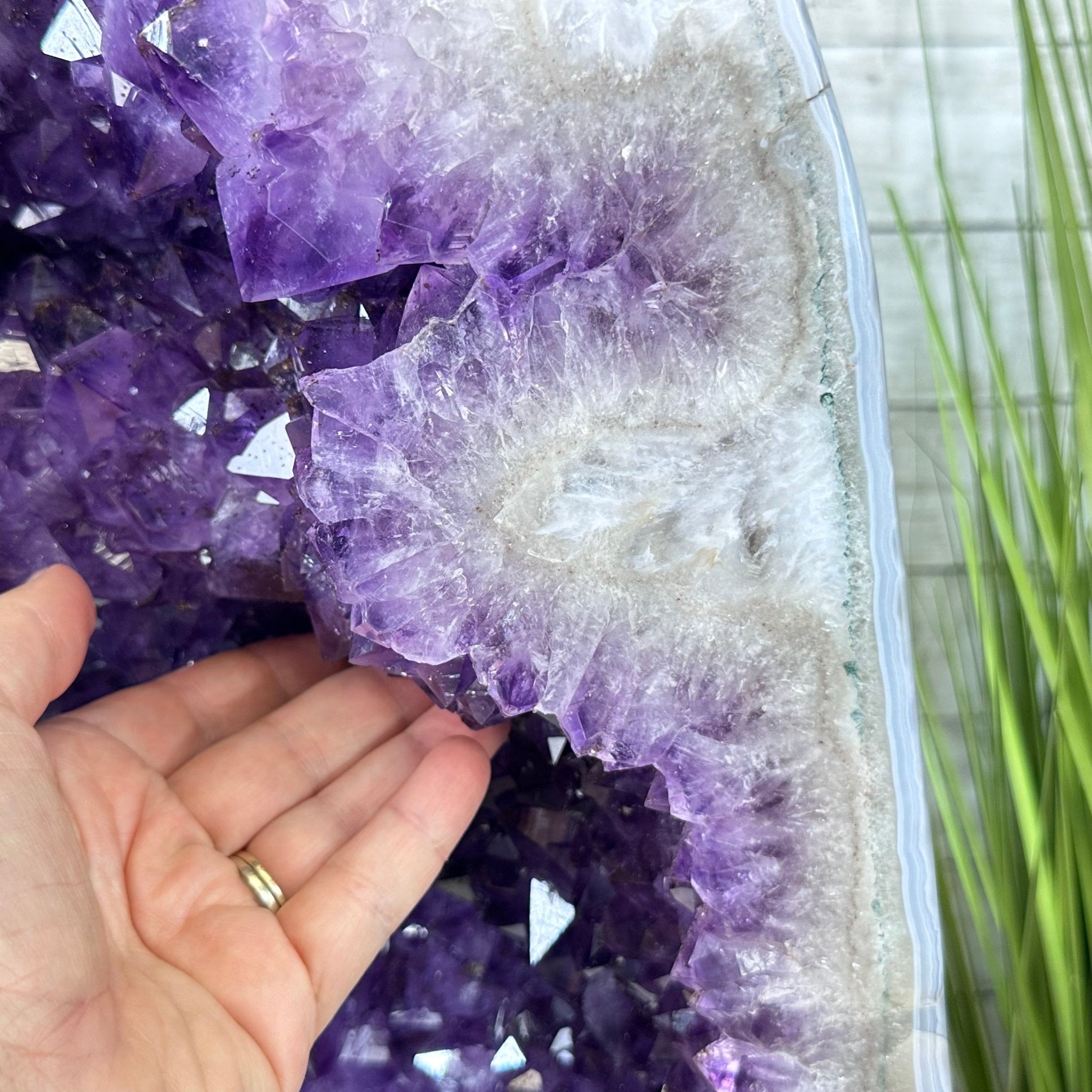 Extra Plus Quality Polished Brazilian Amethyst Cathedral, 107.8 lbs & 22.8" tall Model #5602-0062 by Brazil Gems - Brazil GemsBrazil GemsExtra Plus Quality Polished Brazilian Amethyst Cathedral, 107.8 lbs & 22.8" tall Model #5602-0062 by Brazil GemsPolished Cathedrals5602-0062