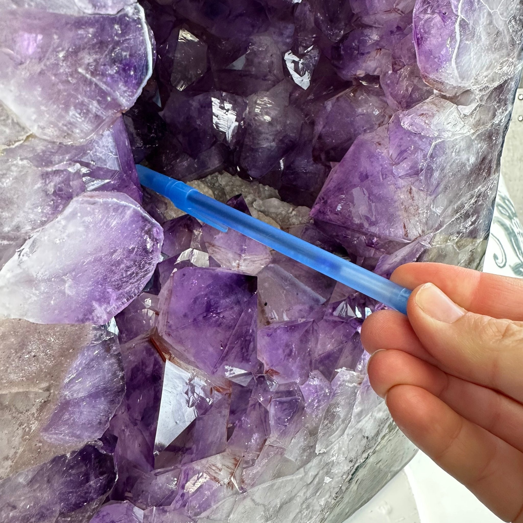 Extra Plus Quality Polished Brazilian Amethyst Cathedral, 114.2 lbs & 23" tall Model #5602-0166 by Brazil Gems - Brazil GemsBrazil GemsExtra Plus Quality Polished Brazilian Amethyst Cathedral, 114.2 lbs & 23" tall Model #5602-0166 by Brazil GemsPolished Cathedrals5602-0166