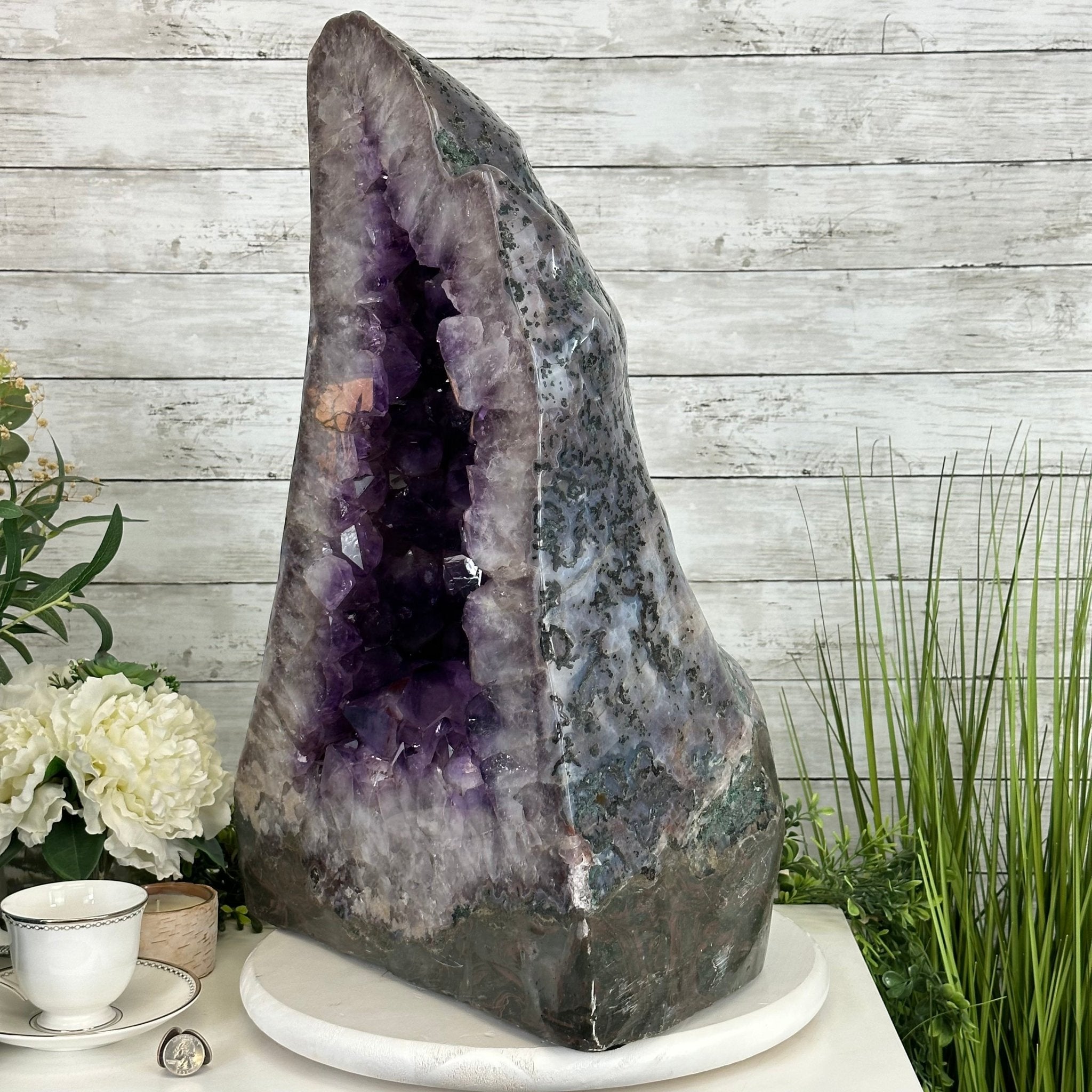 Extra Plus Quality Polished Brazilian Amethyst Cathedral, 114.2 lbs & 23" tall Model #5602-0166 by Brazil Gems - Brazil GemsBrazil GemsExtra Plus Quality Polished Brazilian Amethyst Cathedral, 114.2 lbs & 23" tall Model #5602-0166 by Brazil GemsPolished Cathedrals5602-0166