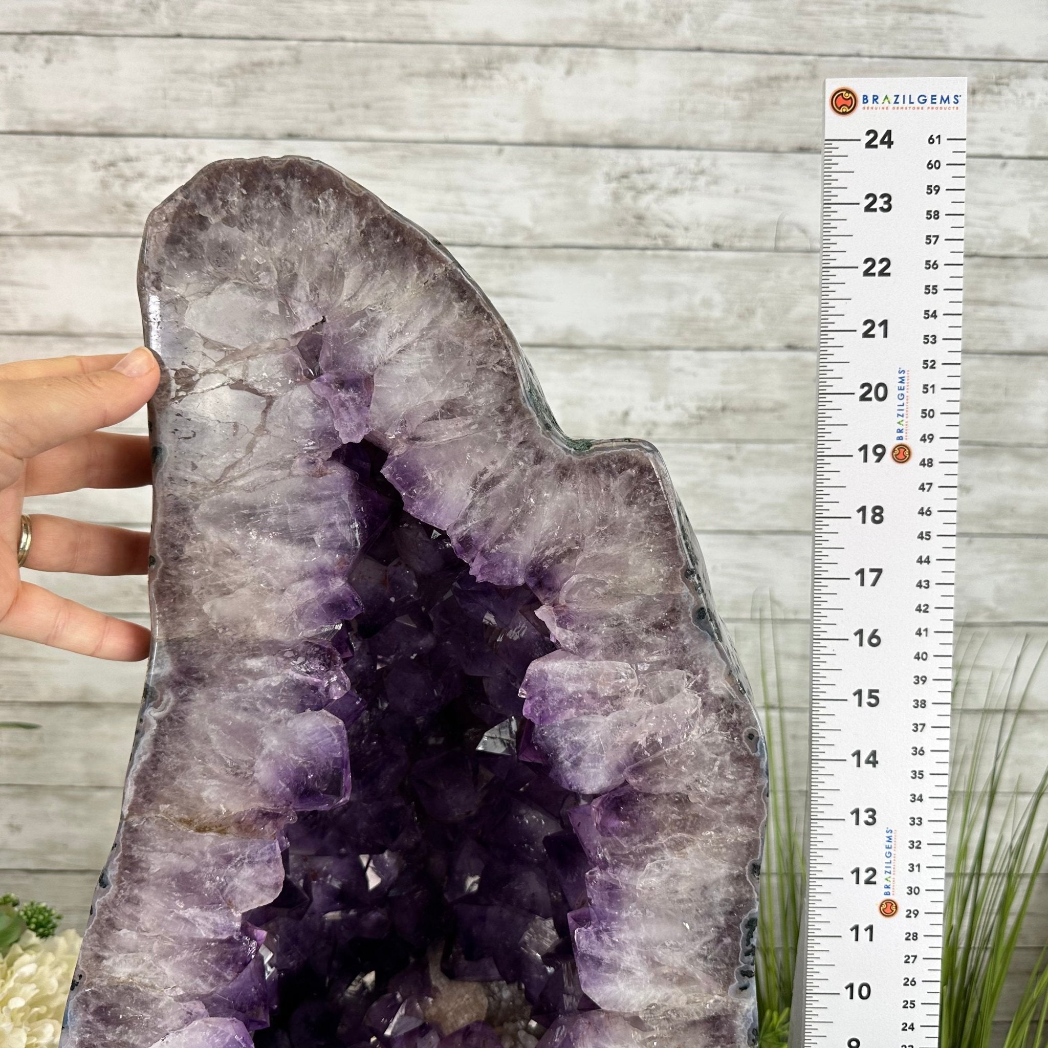 Extra Plus Quality Polished Brazilian Amethyst Cathedral, 114.2 lbs & 23" tall Model #5602-0166 by Brazil Gems - Brazil GemsBrazil GemsExtra Plus Quality Polished Brazilian Amethyst Cathedral, 114.2 lbs & 23" tall Model #5602-0166 by Brazil GemsPolished Cathedrals5602-0166