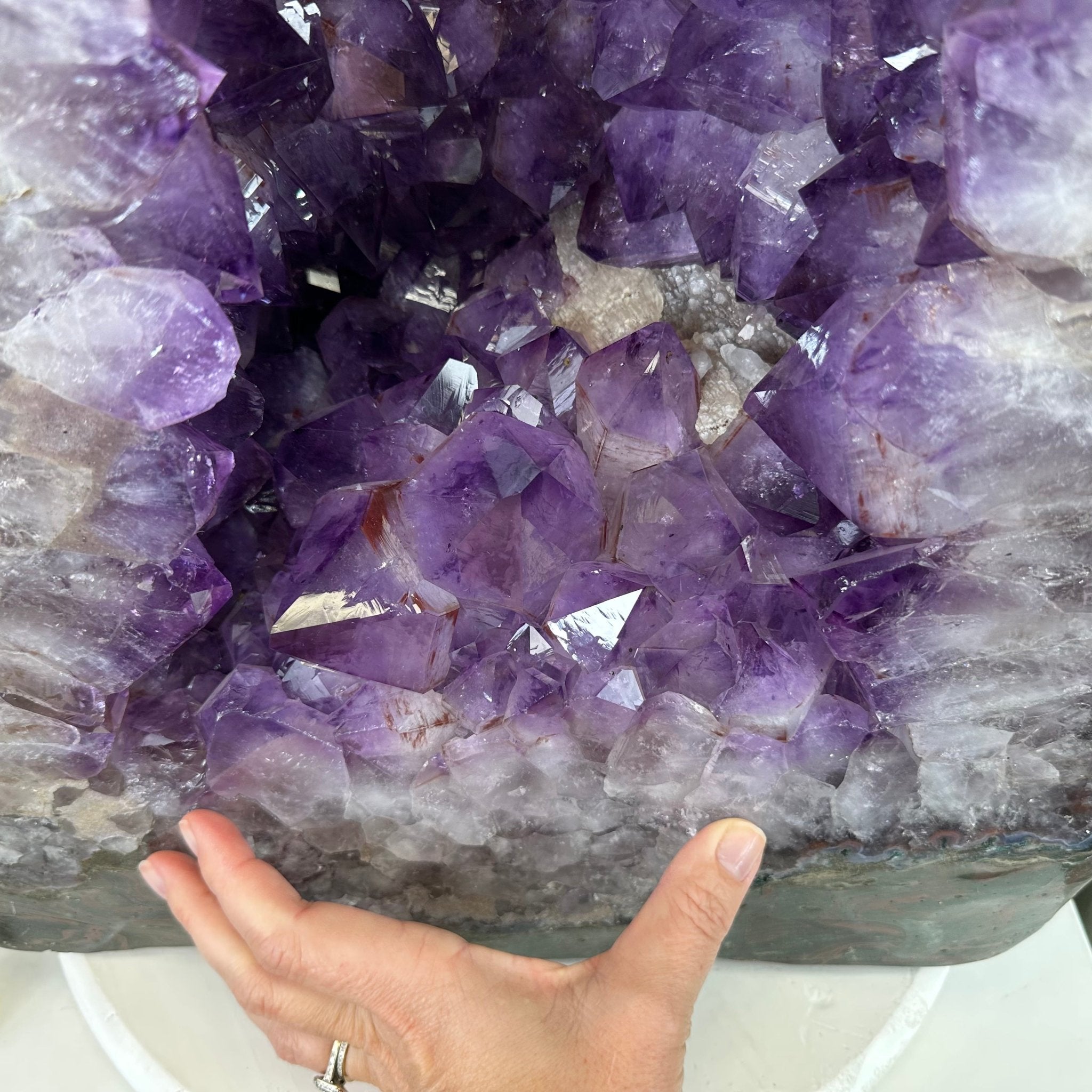 Extra Plus Quality Polished Brazilian Amethyst Cathedral, 114.2 lbs & 23" tall Model #5602-0166 by Brazil Gems - Brazil GemsBrazil GemsExtra Plus Quality Polished Brazilian Amethyst Cathedral, 114.2 lbs & 23" tall Model #5602-0166 by Brazil GemsPolished Cathedrals5602-0166