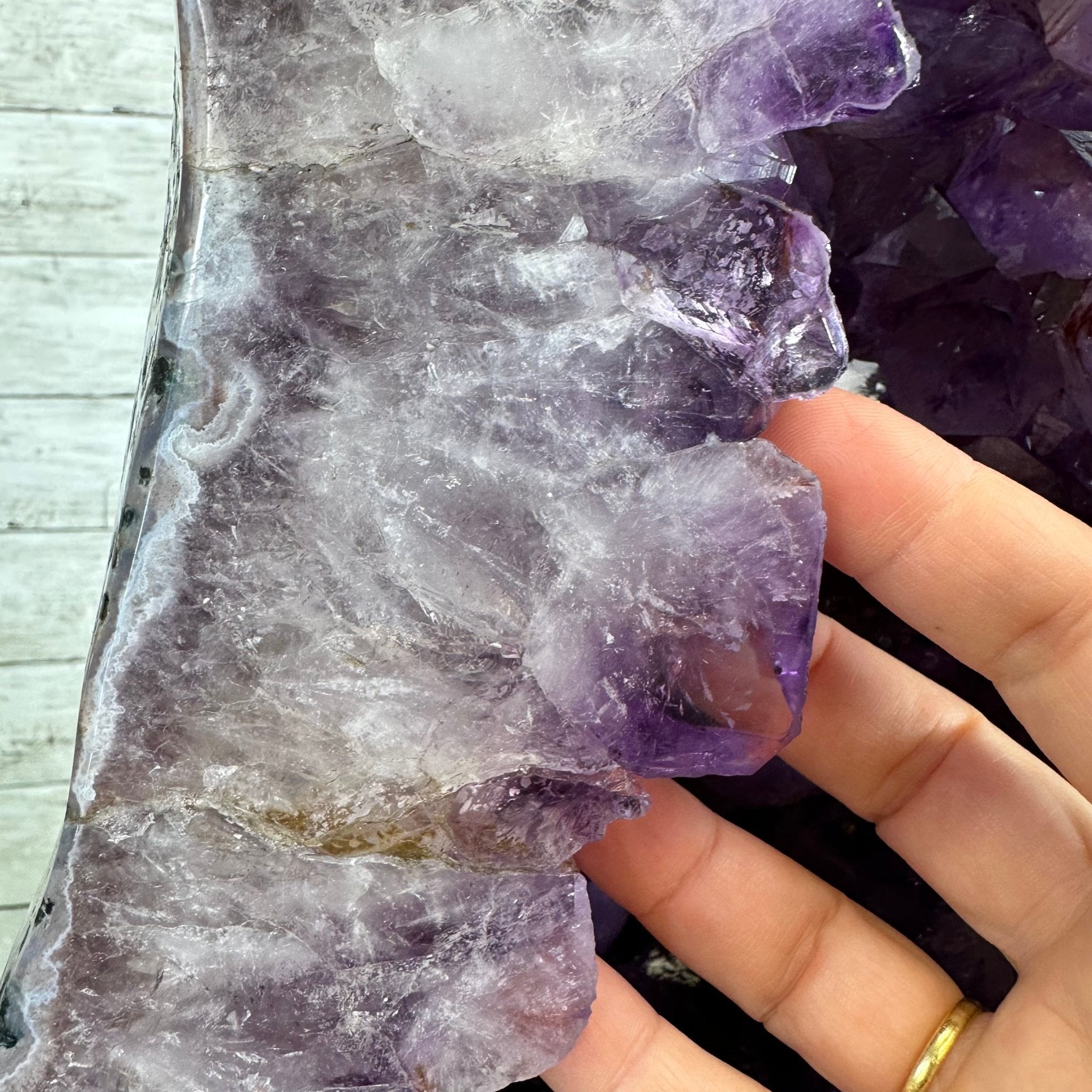 Extra Plus Quality Polished Brazilian Amethyst Cathedral, 114.2 lbs & 23" tall Model #5602-0166 by Brazil Gems - Brazil GemsBrazil GemsExtra Plus Quality Polished Brazilian Amethyst Cathedral, 114.2 lbs & 23" tall Model #5602-0166 by Brazil GemsPolished Cathedrals5602-0166