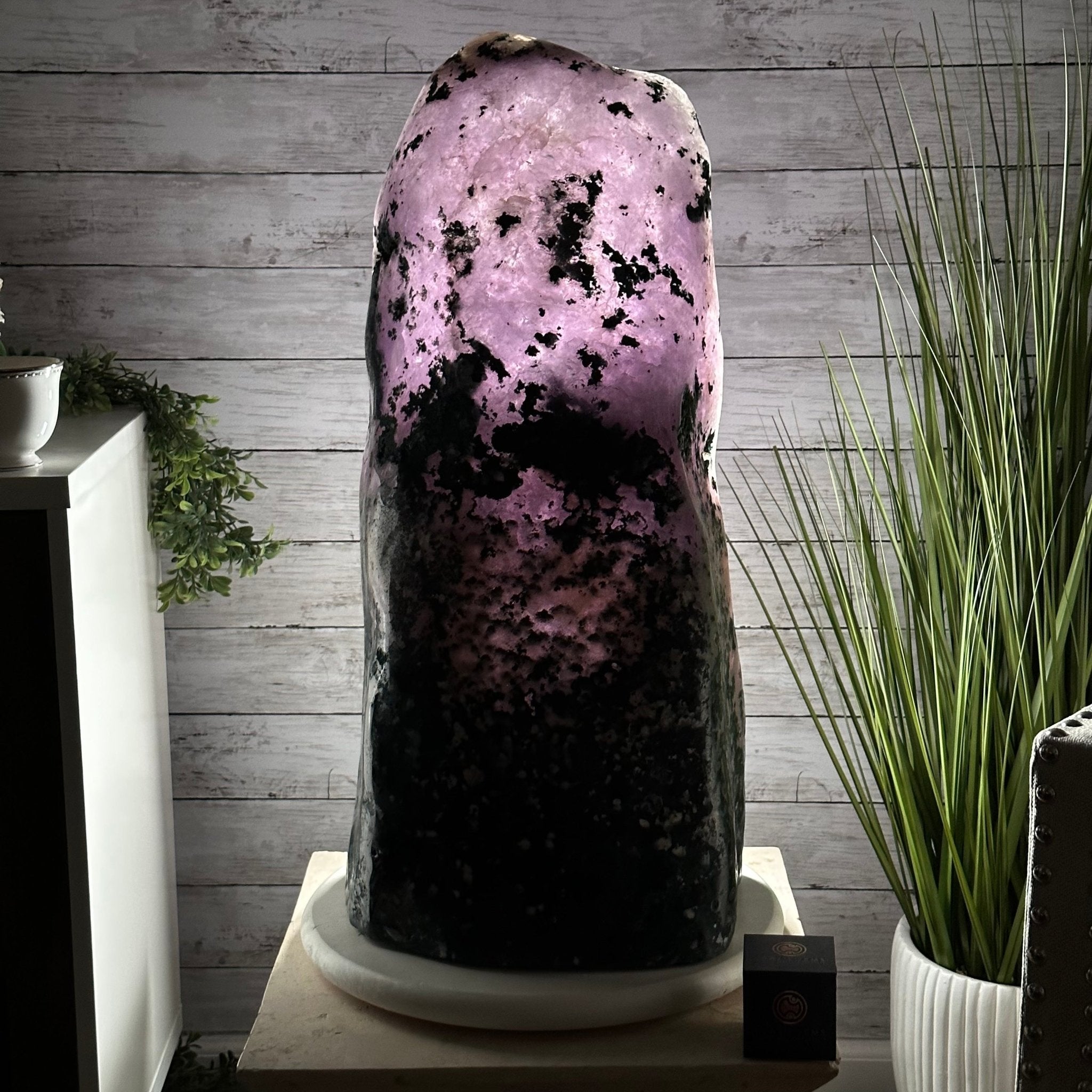 Extra Plus Quality Polished Brazilian Amethyst Cathedral, 115.9 lbs & 26.25" tall Model #5602-0065 by Brazil Gems - Brazil GemsBrazil GemsExtra Plus Quality Polished Brazilian Amethyst Cathedral, 115.9 lbs & 26.25" tall Model #5602-0065 by Brazil GemsPolished Cathedrals5602-0065