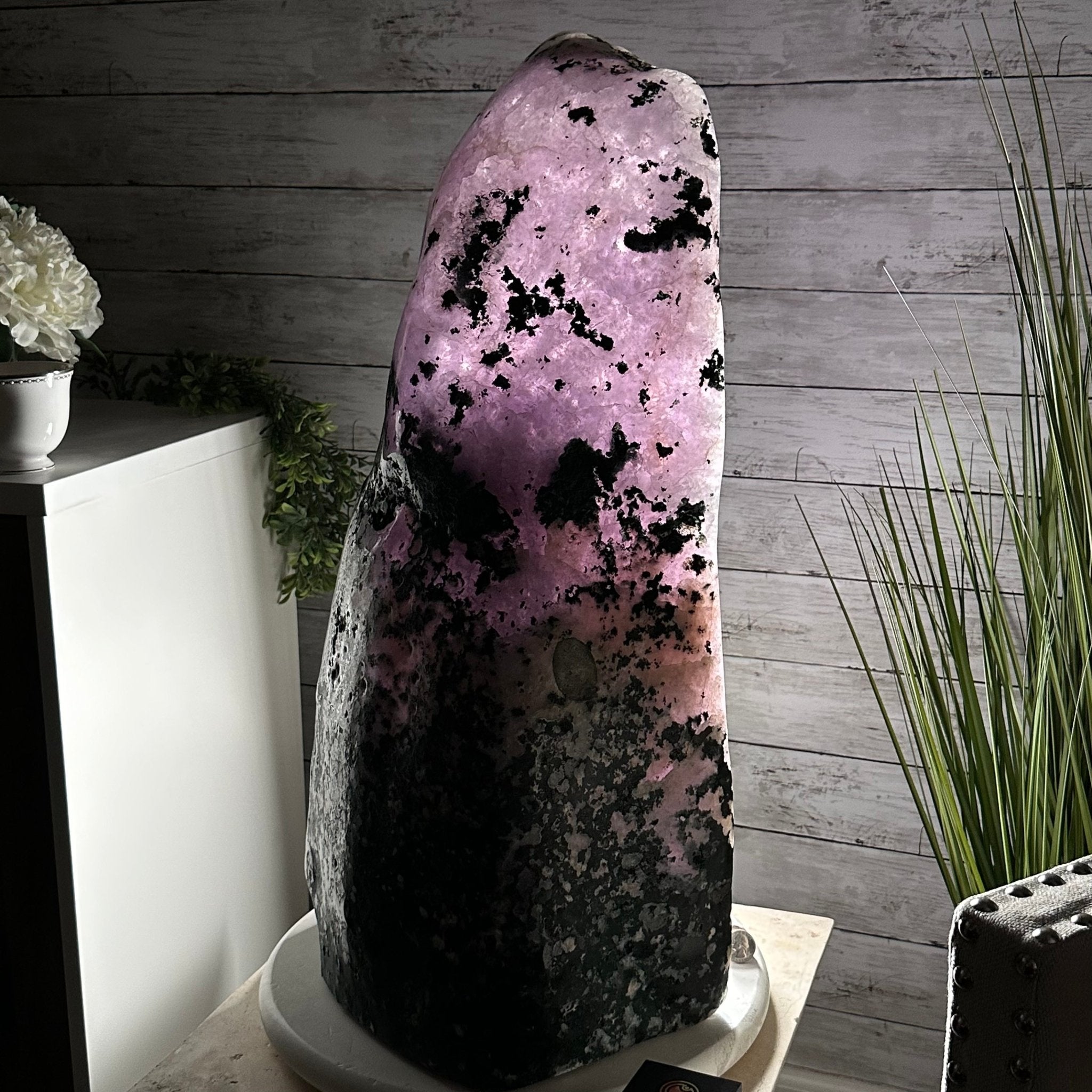 Extra Plus Quality Polished Brazilian Amethyst Cathedral, 115.9 lbs & 26.25" tall Model #5602-0065 by Brazil Gems - Brazil GemsBrazil GemsExtra Plus Quality Polished Brazilian Amethyst Cathedral, 115.9 lbs & 26.25" tall Model #5602-0065 by Brazil GemsPolished Cathedrals5602-0065