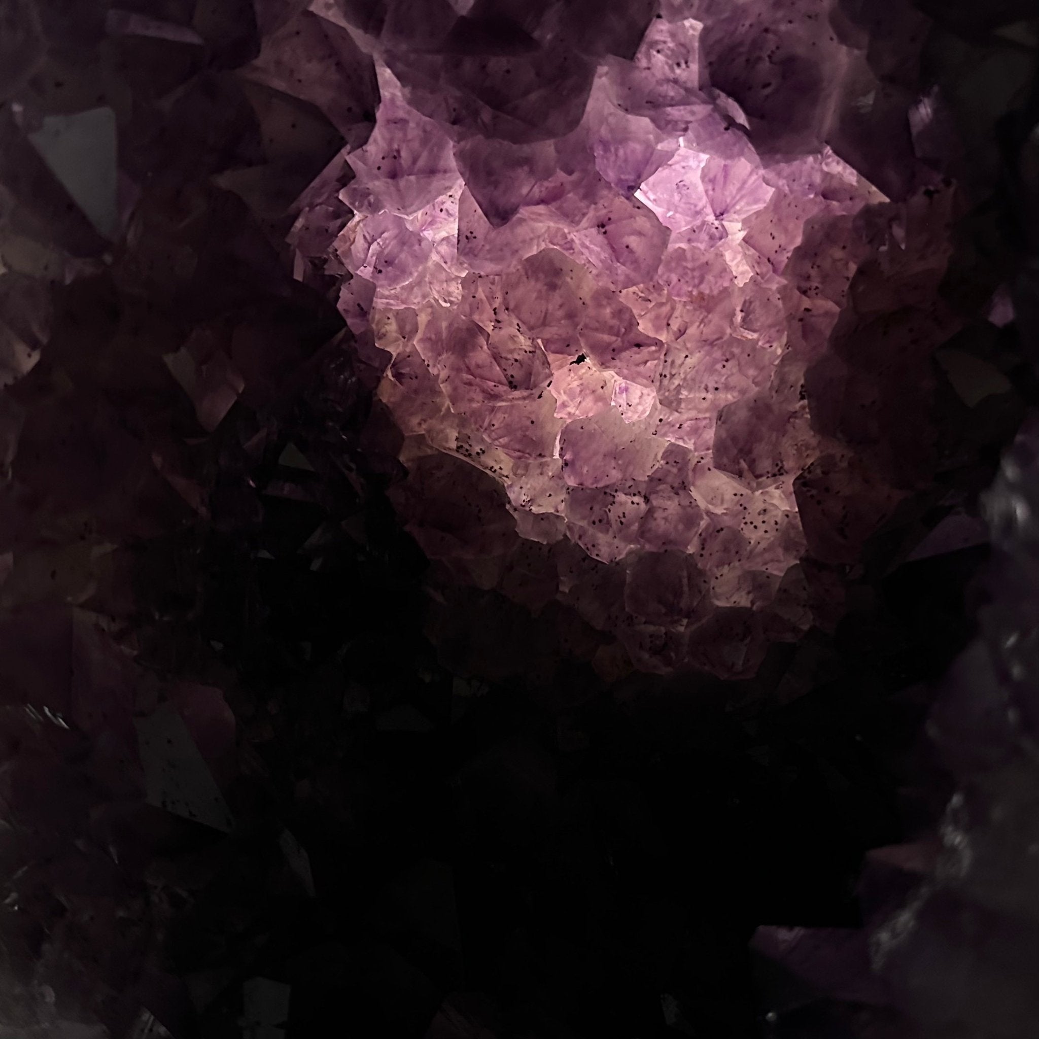 Extra Plus Quality Polished Brazilian Amethyst Cathedral, 115.9 lbs & 26.25" tall Model #5602-0065 by Brazil Gems - Brazil GemsBrazil GemsExtra Plus Quality Polished Brazilian Amethyst Cathedral, 115.9 lbs & 26.25" tall Model #5602-0065 by Brazil GemsPolished Cathedrals5602-0065