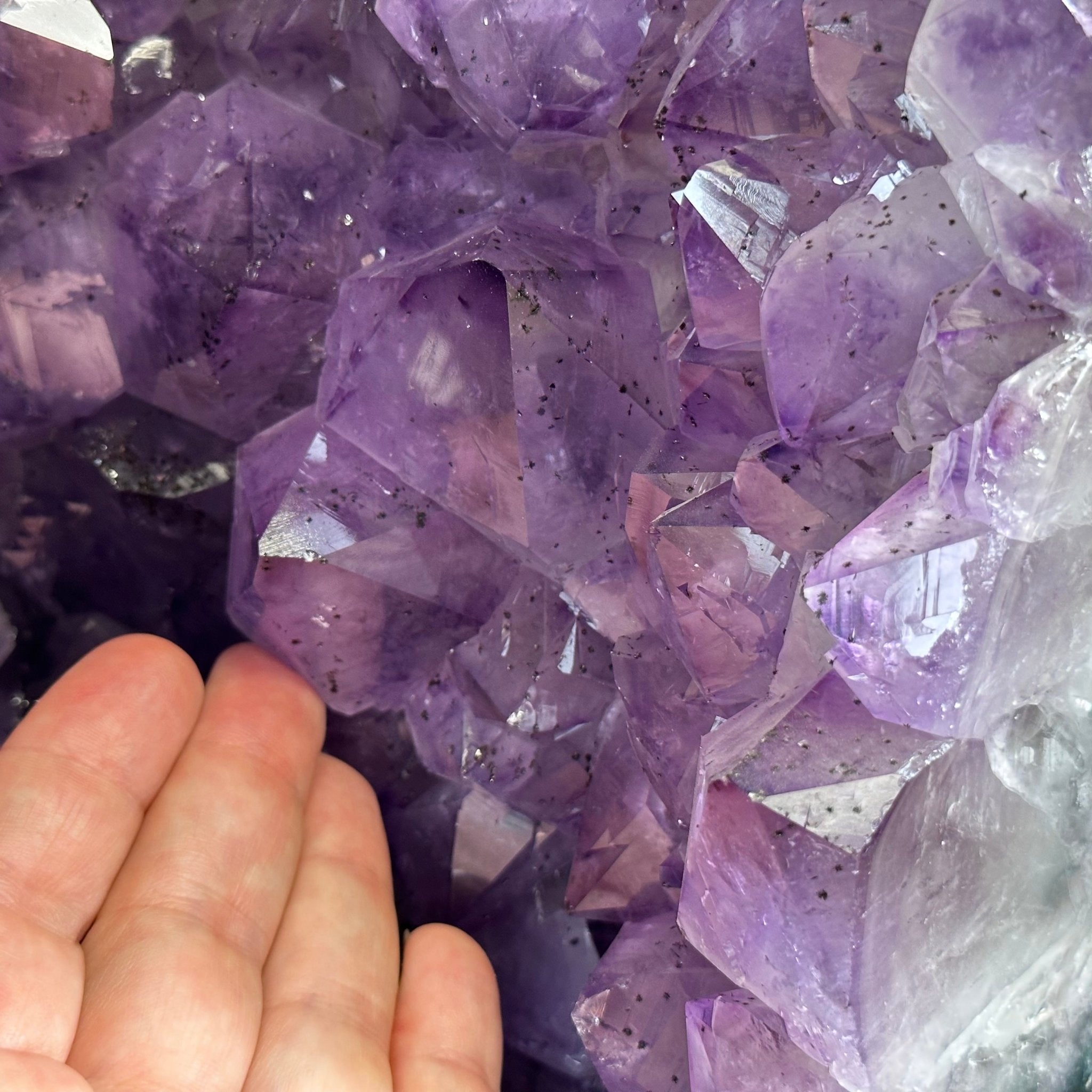 Extra Plus Quality Polished Brazilian Amethyst Cathedral, 115.9 lbs & 26.25" tall Model #5602-0065 by Brazil Gems - Brazil GemsBrazil GemsExtra Plus Quality Polished Brazilian Amethyst Cathedral, 115.9 lbs & 26.25" tall Model #5602-0065 by Brazil GemsPolished Cathedrals5602-0065