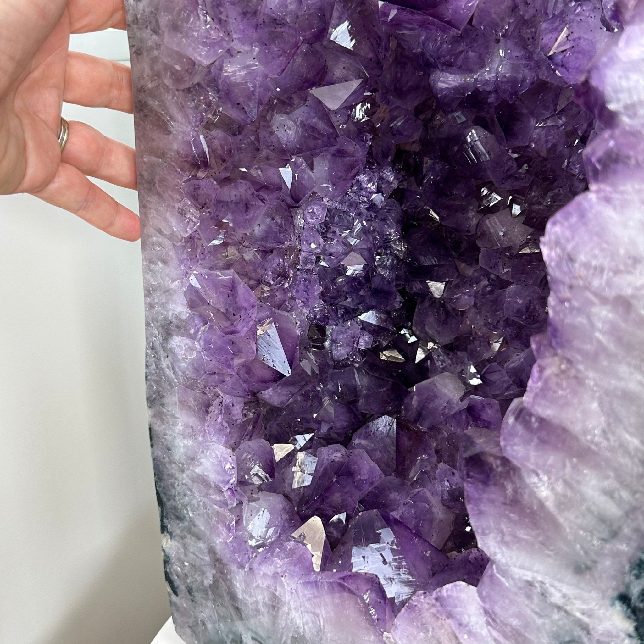 Extra Plus Quality Polished Brazilian Amethyst Cathedral, 115.9 lbs & 26.25" tall Model #5602-0065 by Brazil Gems - Brazil GemsBrazil GemsExtra Plus Quality Polished Brazilian Amethyst Cathedral, 115.9 lbs & 26.25" tall Model #5602-0065 by Brazil GemsPolished Cathedrals5602-0065