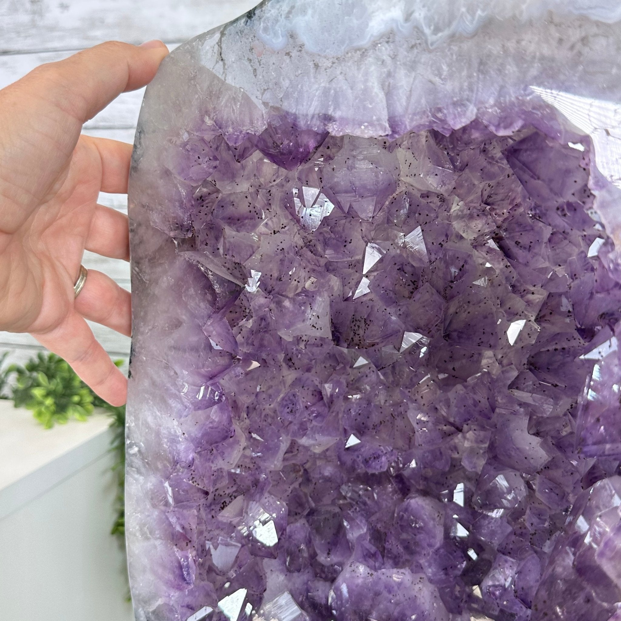 Extra Plus Quality Polished Brazilian Amethyst Cathedral, 115.9 lbs & 26.25" tall Model #5602-0065 by Brazil Gems - Brazil GemsBrazil GemsExtra Plus Quality Polished Brazilian Amethyst Cathedral, 115.9 lbs & 26.25" tall Model #5602-0065 by Brazil GemsPolished Cathedrals5602-0065