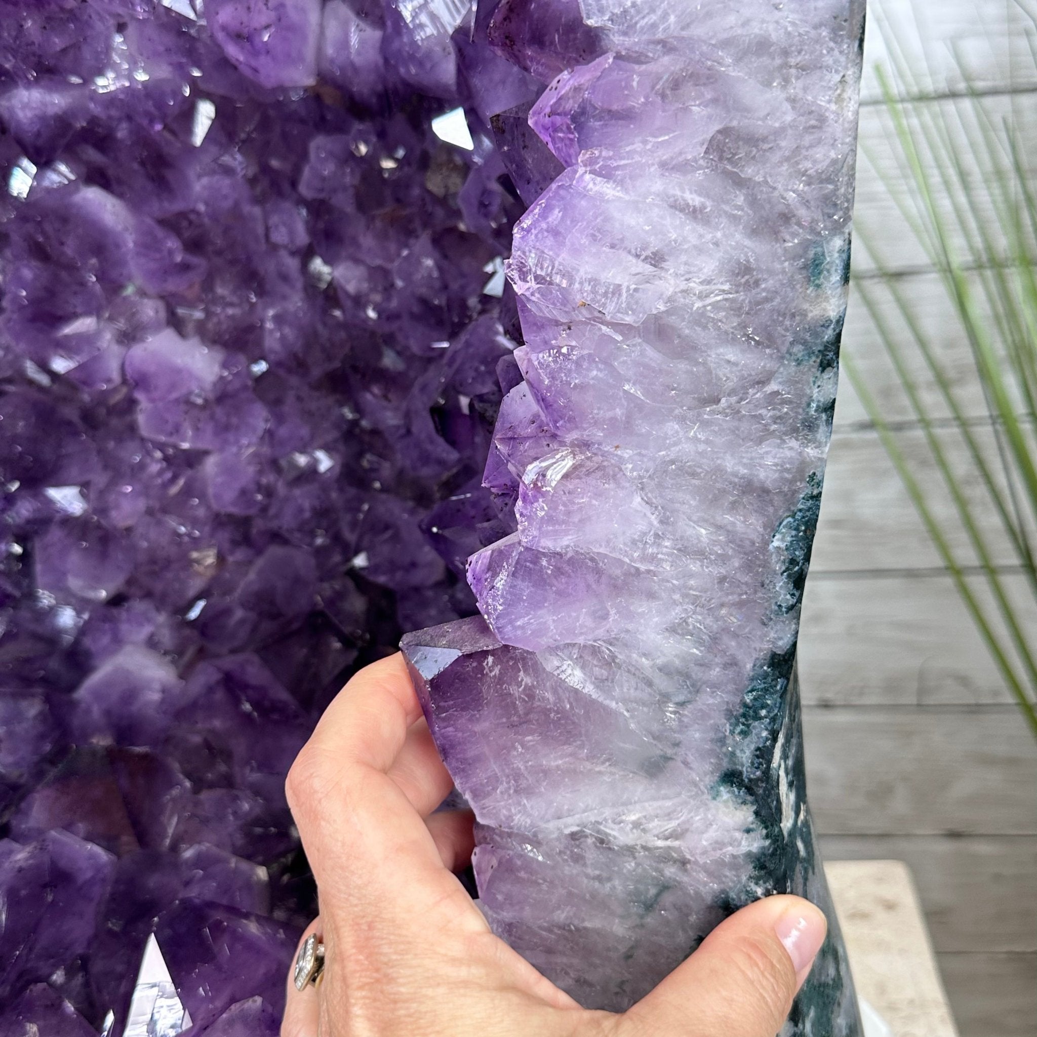 Extra Plus Quality Polished Brazilian Amethyst Cathedral, 115.9 lbs & 26.25" tall Model #5602-0065 by Brazil Gems - Brazil GemsBrazil GemsExtra Plus Quality Polished Brazilian Amethyst Cathedral, 115.9 lbs & 26.25" tall Model #5602-0065 by Brazil GemsPolished Cathedrals5602-0065