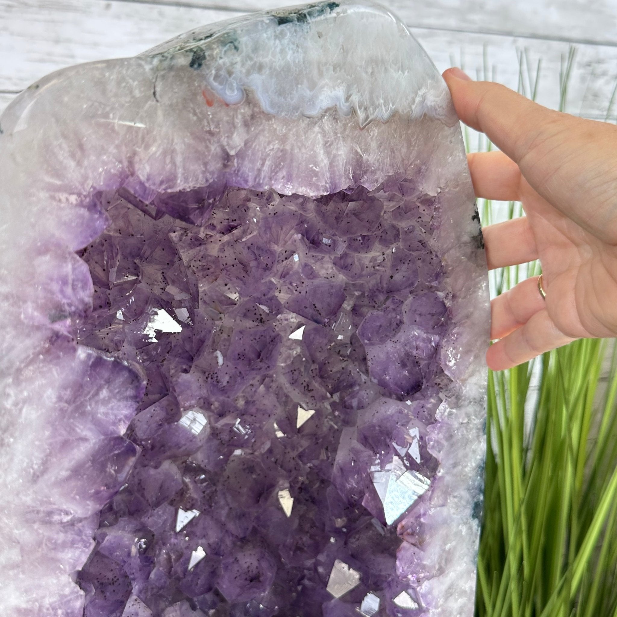 Extra Plus Quality Polished Brazilian Amethyst Cathedral, 115.9 lbs & 26.25" tall Model #5602-0065 by Brazil Gems - Brazil GemsBrazil GemsExtra Plus Quality Polished Brazilian Amethyst Cathedral, 115.9 lbs & 26.25" tall Model #5602-0065 by Brazil GemsPolished Cathedrals5602-0065