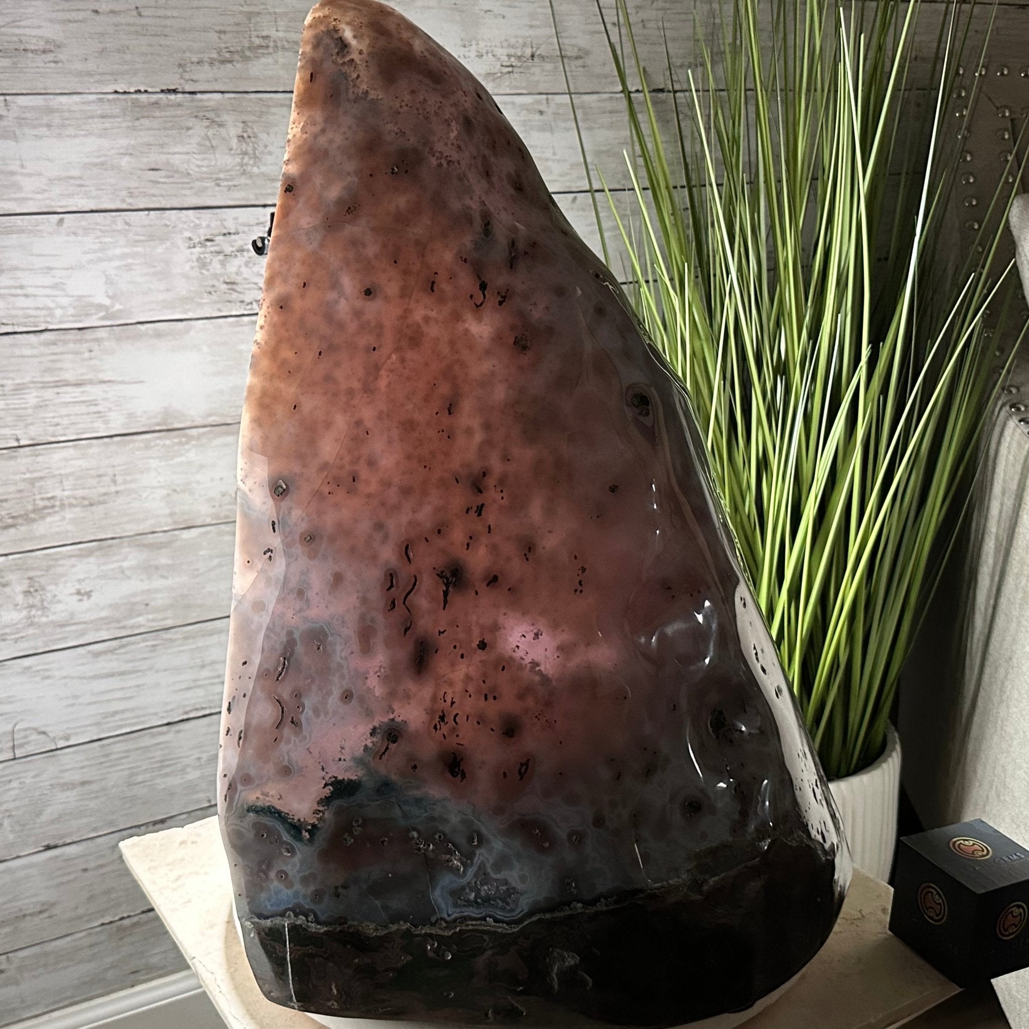 Extra Plus Quality Polished Brazilian Amethyst Cathedral, 116.9 lbs & 20.6" tall Model #5602-0011 by Brazil Gems - Brazil GemsBrazil GemsExtra Plus Quality Polished Brazilian Amethyst Cathedral, 116.9 lbs & 20.6" tall Model #5602-0011 by Brazil GemsPolished Cathedrals5602-0011