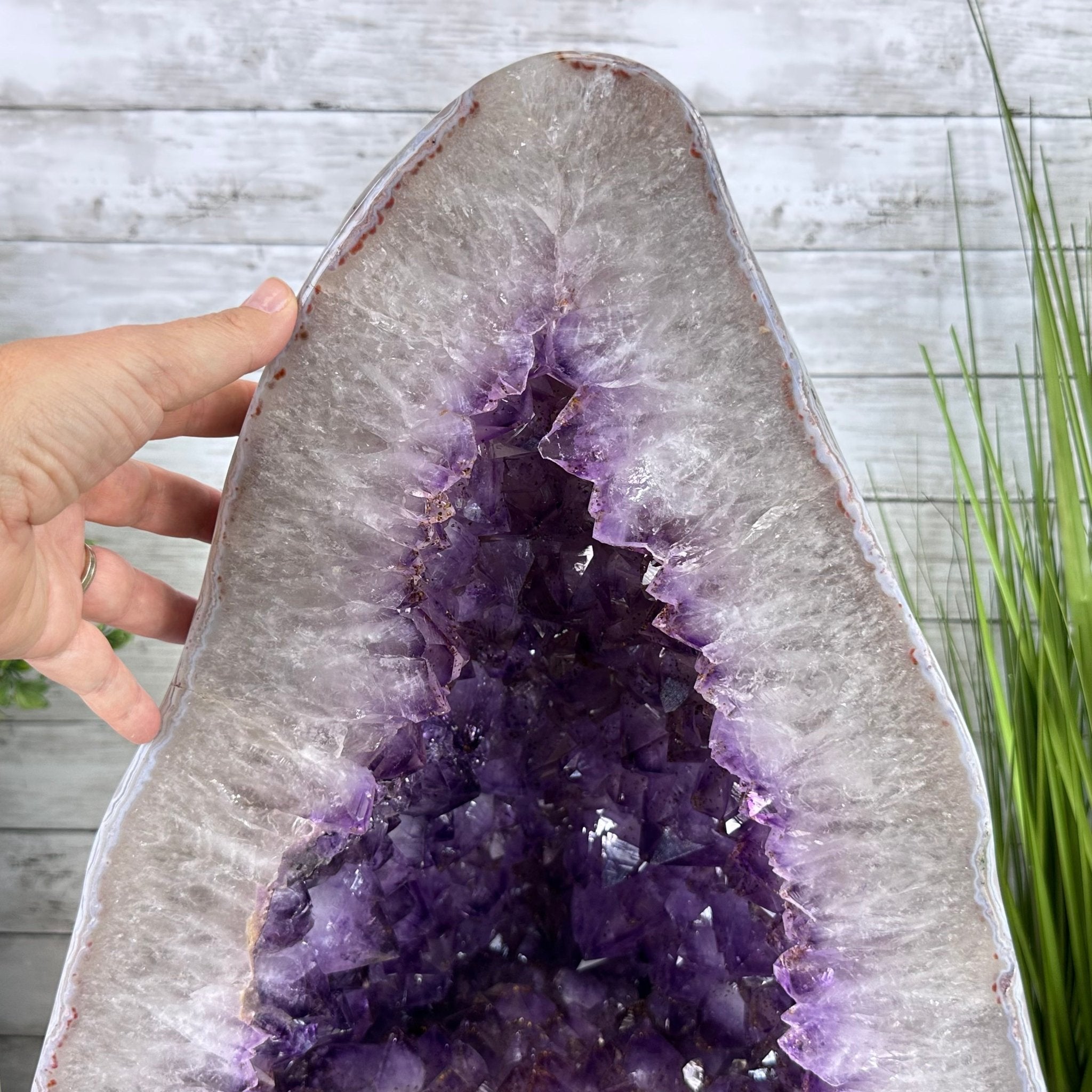 Extra Plus Quality Polished Brazilian Amethyst Cathedral, 116.9 lbs & 20.6" tall Model #5602-0011 by Brazil Gems - Brazil GemsBrazil GemsExtra Plus Quality Polished Brazilian Amethyst Cathedral, 116.9 lbs & 20.6" tall Model #5602-0011 by Brazil GemsPolished Cathedrals5602-0011