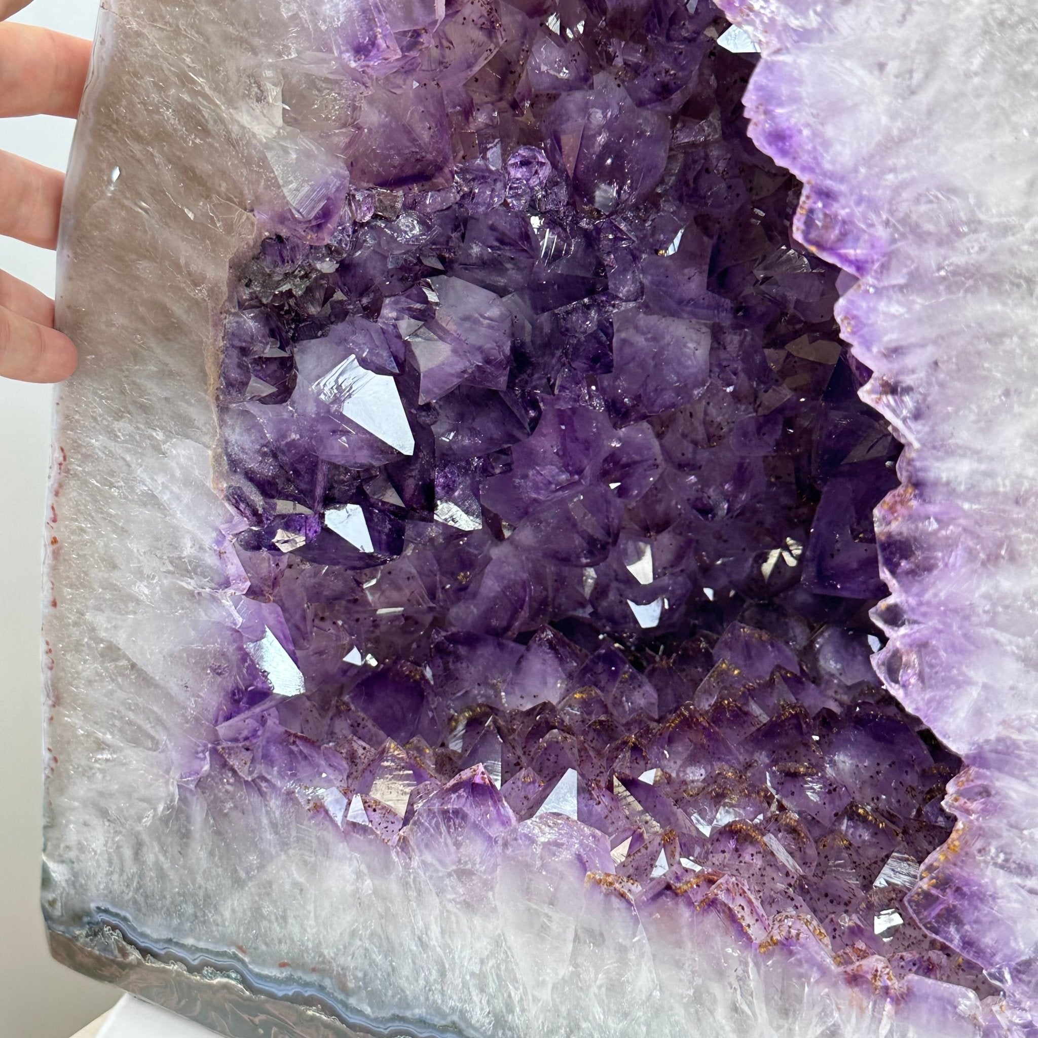 Extra Plus Quality Polished Brazilian Amethyst Cathedral, 116.9 lbs & 20.6" tall Model #5602-0011 by Brazil Gems - Brazil GemsBrazil GemsExtra Plus Quality Polished Brazilian Amethyst Cathedral, 116.9 lbs & 20.6" tall Model #5602-0011 by Brazil GemsPolished Cathedrals5602-0011