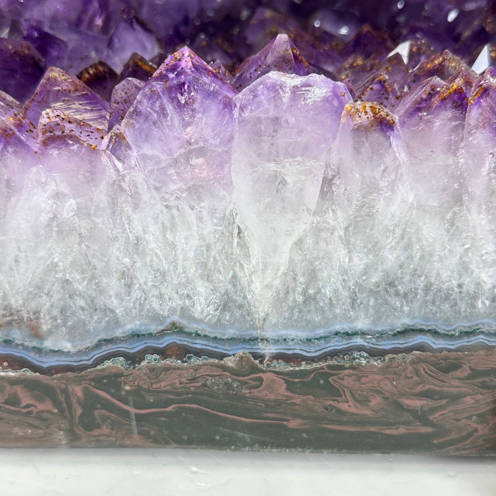 Extra Plus Quality Polished Brazilian Amethyst Cathedral, 116.9 lbs & 20.6" tall Model #5602-0011 by Brazil Gems - Brazil GemsBrazil GemsExtra Plus Quality Polished Brazilian Amethyst Cathedral, 116.9 lbs & 20.6" tall Model #5602-0011 by Brazil GemsPolished Cathedrals5602-0011