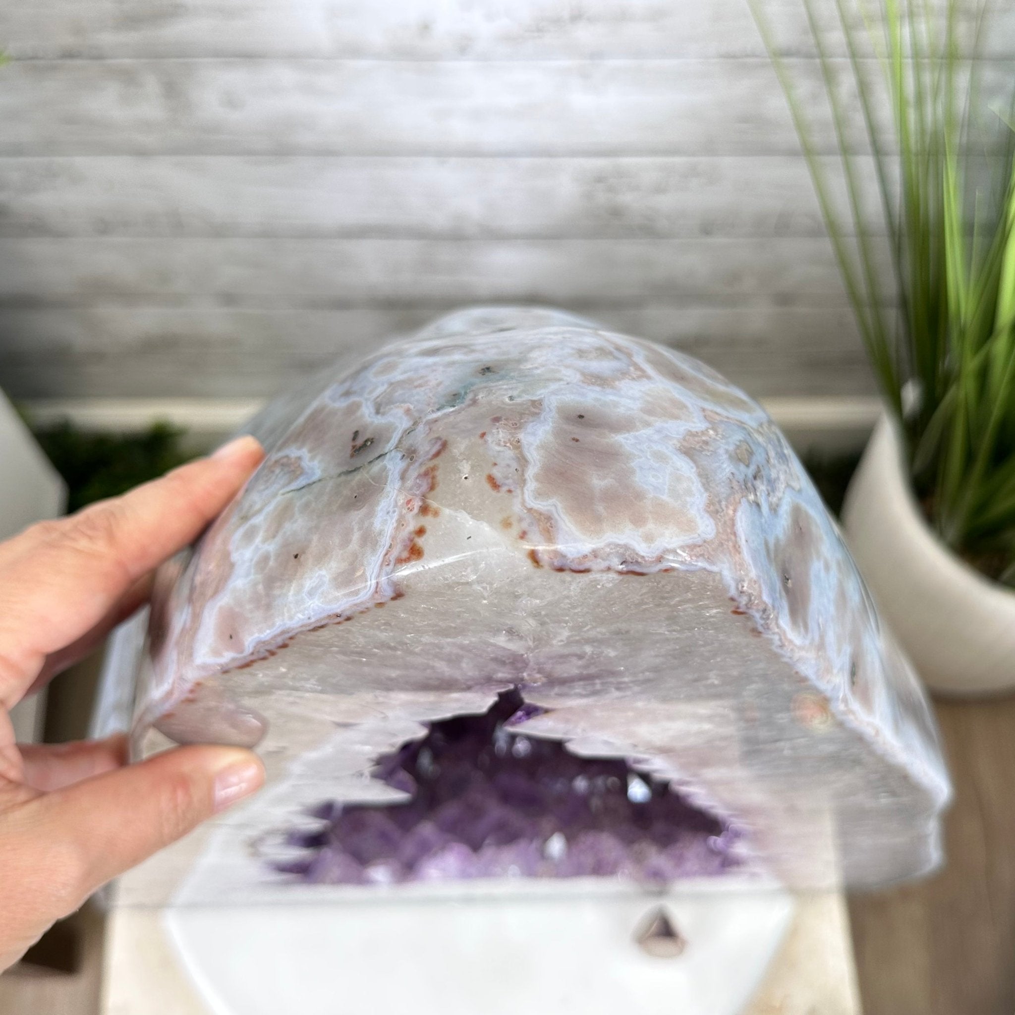 Extra Plus Quality Polished Brazilian Amethyst Cathedral, 116.9 lbs & 20.6" tall Model #5602-0011 by Brazil Gems - Brazil GemsBrazil GemsExtra Plus Quality Polished Brazilian Amethyst Cathedral, 116.9 lbs & 20.6" tall Model #5602-0011 by Brazil GemsPolished Cathedrals5602-0011