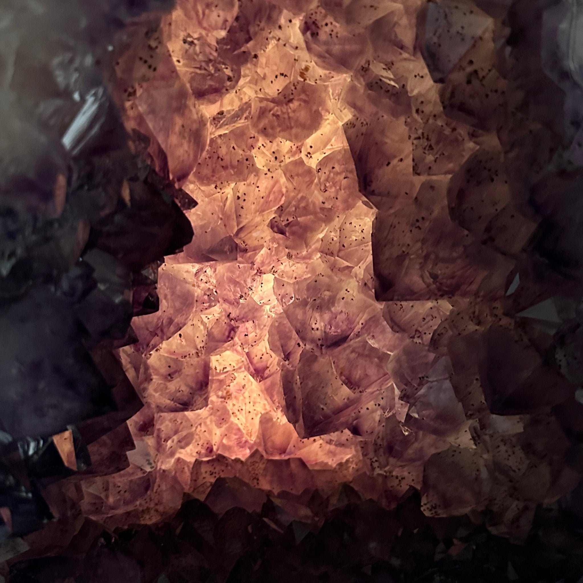 Extra Plus Quality Polished Brazilian Amethyst Cathedral, 116.9 lbs & 20.6" tall Model #5602-0011 by Brazil Gems - Brazil GemsBrazil GemsExtra Plus Quality Polished Brazilian Amethyst Cathedral, 116.9 lbs & 20.6" tall Model #5602-0011 by Brazil GemsPolished Cathedrals5602-0011