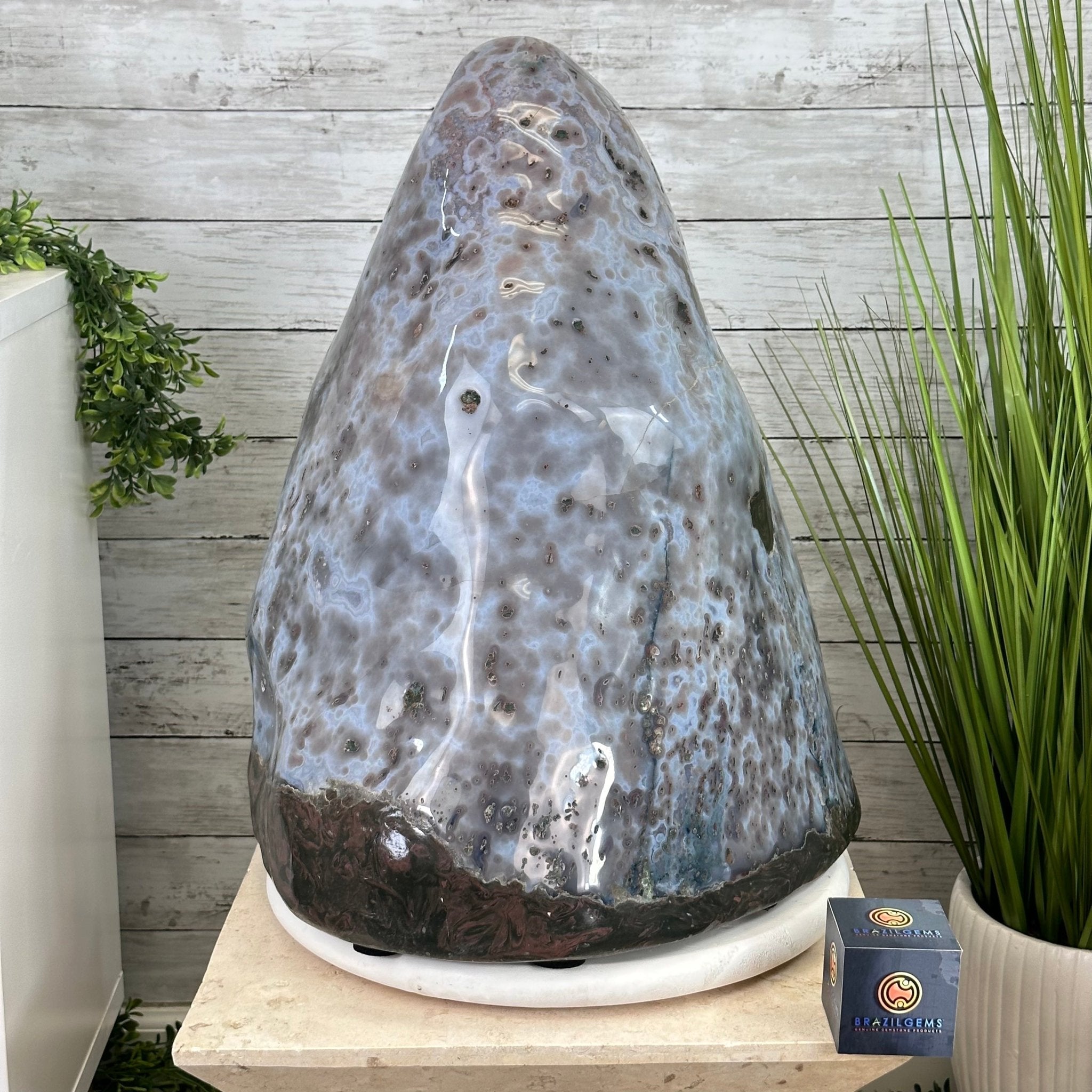 Extra Plus Quality Polished Brazilian Amethyst Cathedral, 116.9 lbs & 20.6" tall Model #5602-0011 by Brazil Gems - Brazil GemsBrazil GemsExtra Plus Quality Polished Brazilian Amethyst Cathedral, 116.9 lbs & 20.6" tall Model #5602-0011 by Brazil GemsPolished Cathedrals5602-0011