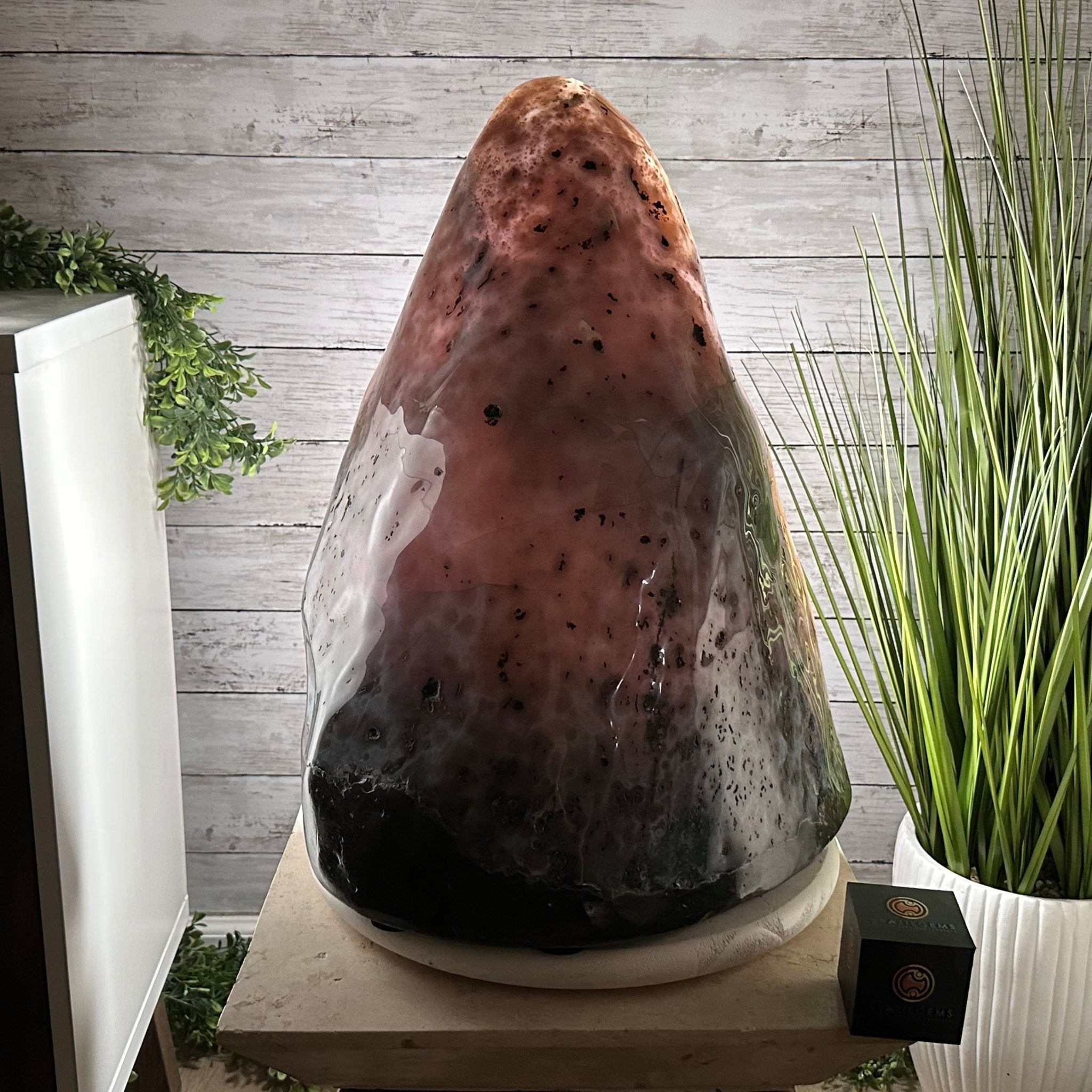 Extra Plus Quality Polished Brazilian Amethyst Cathedral, 116.9 lbs & 20.6" tall Model #5602-0011 by Brazil Gems - Brazil GemsBrazil GemsExtra Plus Quality Polished Brazilian Amethyst Cathedral, 116.9 lbs & 20.6" tall Model #5602-0011 by Brazil GemsPolished Cathedrals5602-0011