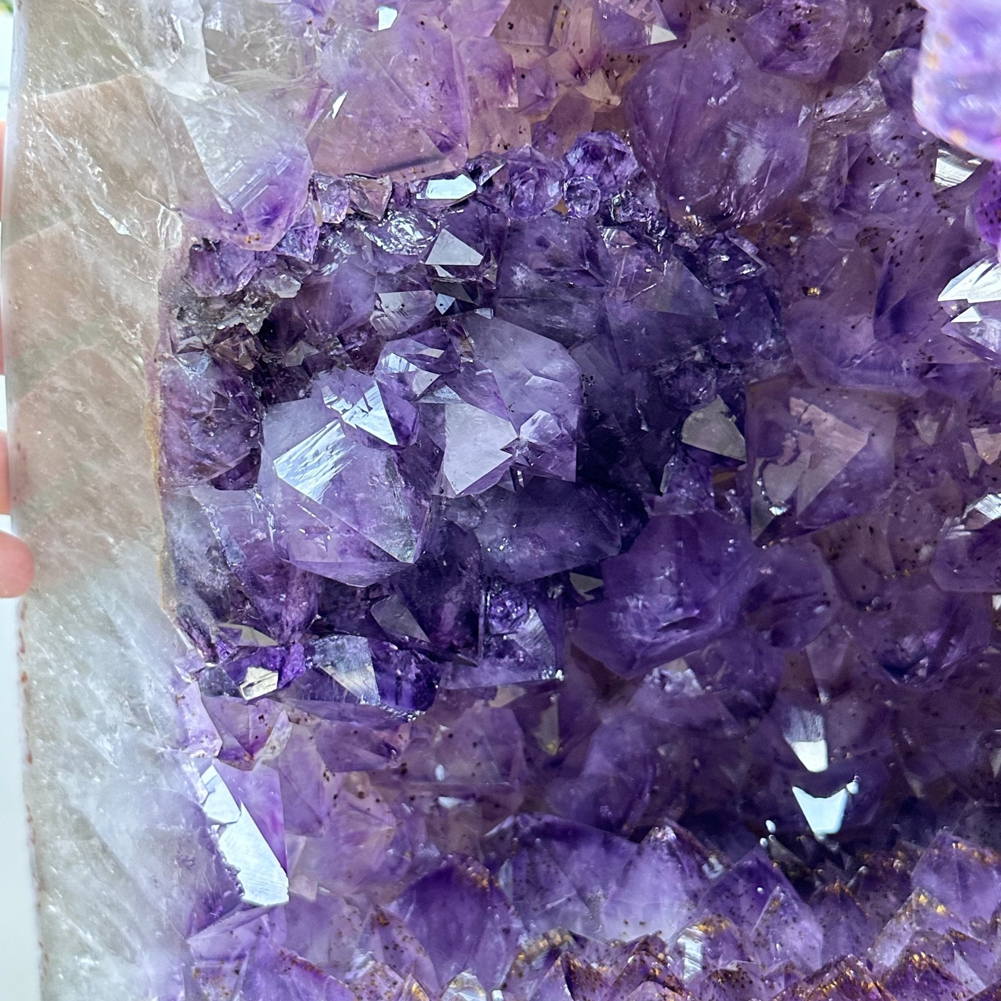 Extra Plus Quality Polished Brazilian Amethyst Cathedral, 116.9 lbs & 20.6" tall Model #5602-0011 by Brazil Gems - Brazil GemsBrazil GemsExtra Plus Quality Polished Brazilian Amethyst Cathedral, 116.9 lbs & 20.6" tall Model #5602-0011 by Brazil GemsPolished Cathedrals5602-0011