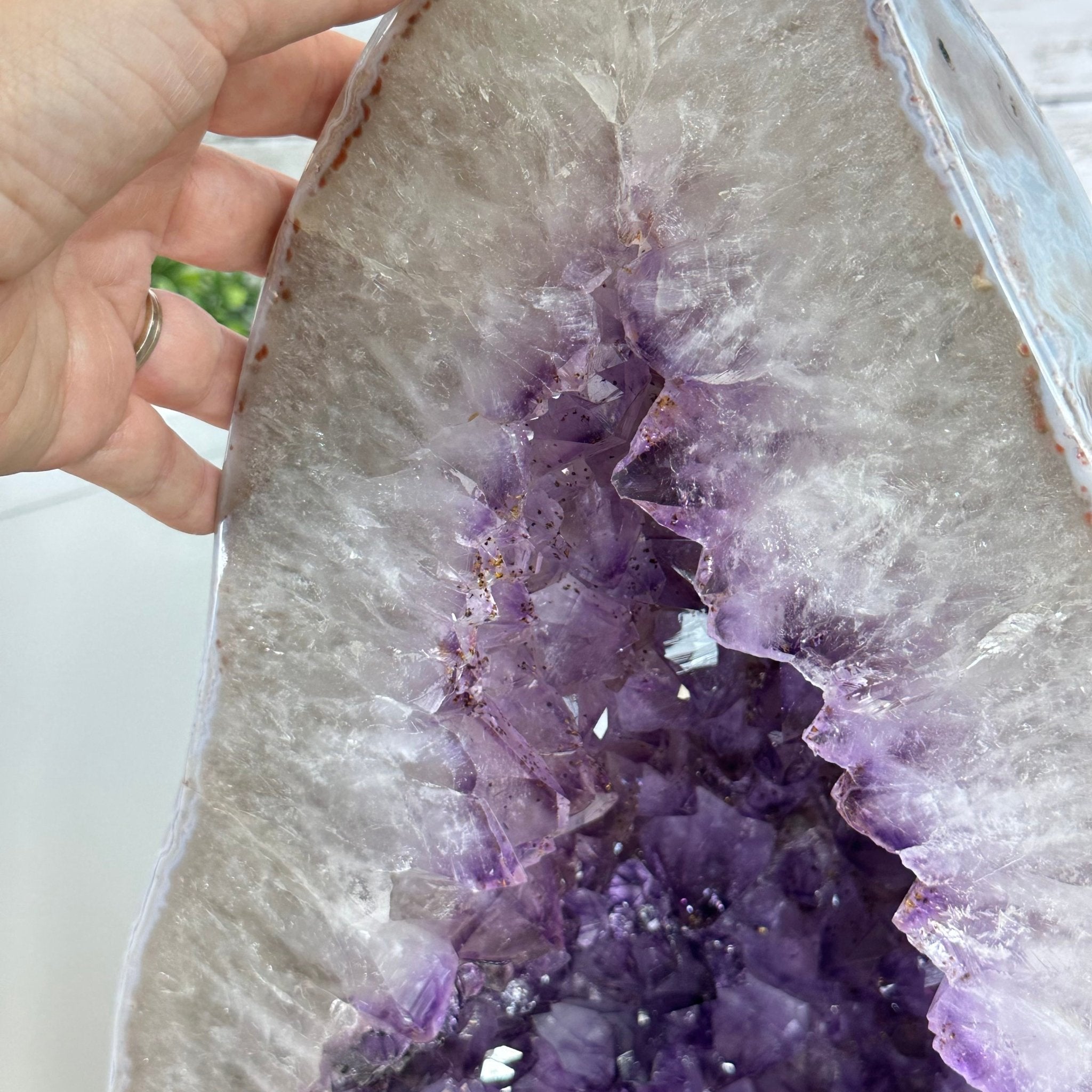 Extra Plus Quality Polished Brazilian Amethyst Cathedral, 116.9 lbs & 20.6" tall Model #5602-0011 by Brazil Gems - Brazil GemsBrazil GemsExtra Plus Quality Polished Brazilian Amethyst Cathedral, 116.9 lbs & 20.6" tall Model #5602-0011 by Brazil GemsPolished Cathedrals5602-0011