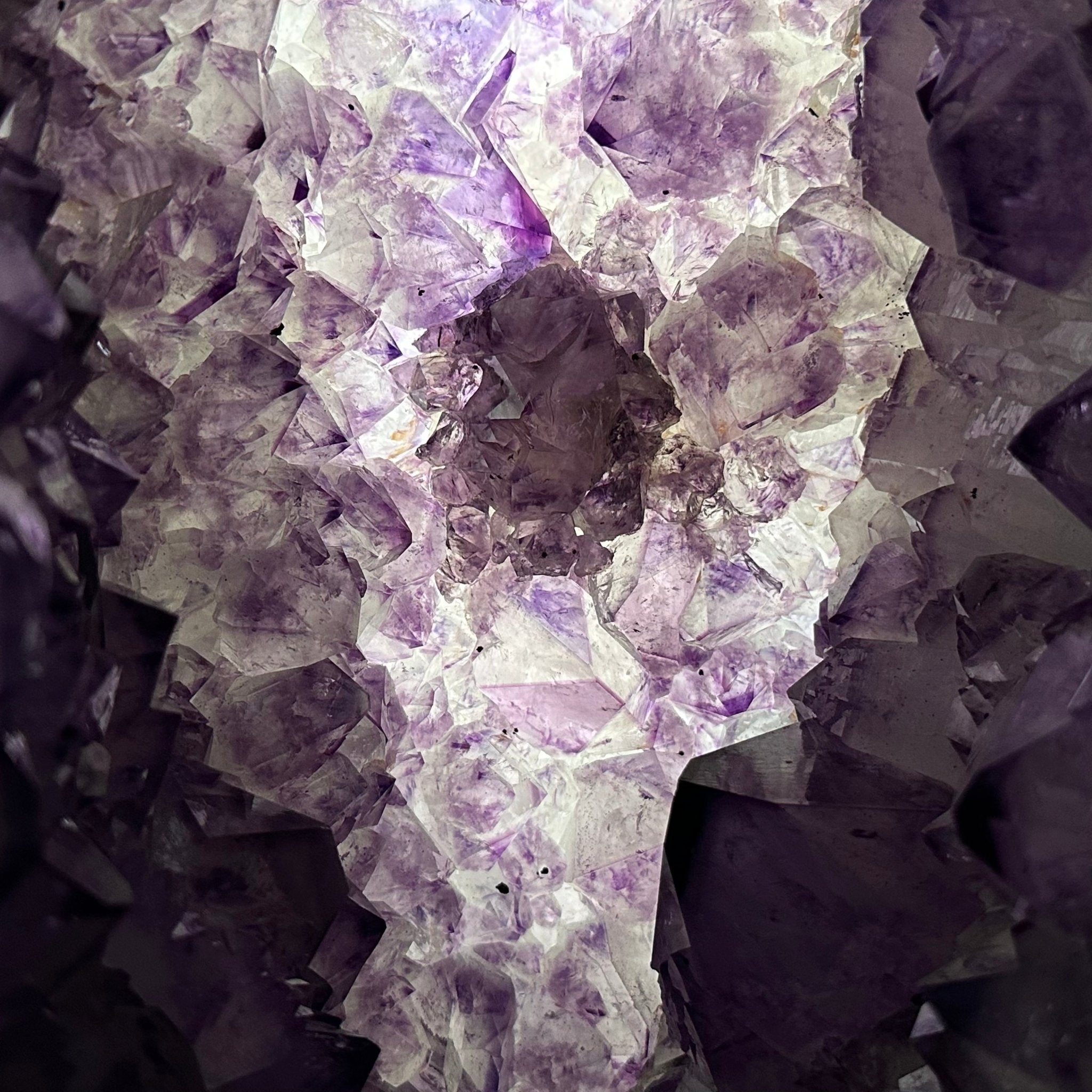 Extra Plus Quality Polished Brazilian Amethyst Cathedral, 148.2 lbs & 37.5" tall Model #5602-0183 by Brazil Gems - Brazil GemsBrazil GemsExtra Plus Quality Polished Brazilian Amethyst Cathedral, 148.2 lbs & 37.5" tall Model #5602-0183 by Brazil GemsPolished Cathedrals5602-0183