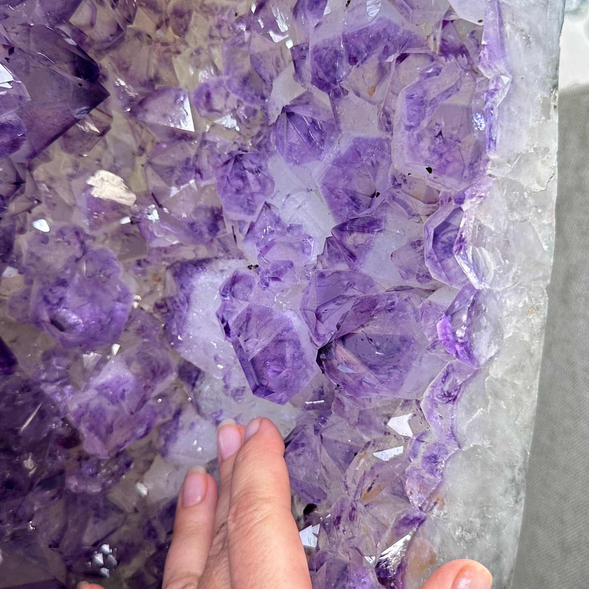 Extra Plus Quality Polished Brazilian Amethyst Cathedral, 148.2 lbs & 37.5" tall Model #5602-0183 by Brazil Gems - Brazil GemsBrazil GemsExtra Plus Quality Polished Brazilian Amethyst Cathedral, 148.2 lbs & 37.5" tall Model #5602-0183 by Brazil GemsPolished Cathedrals5602-0183