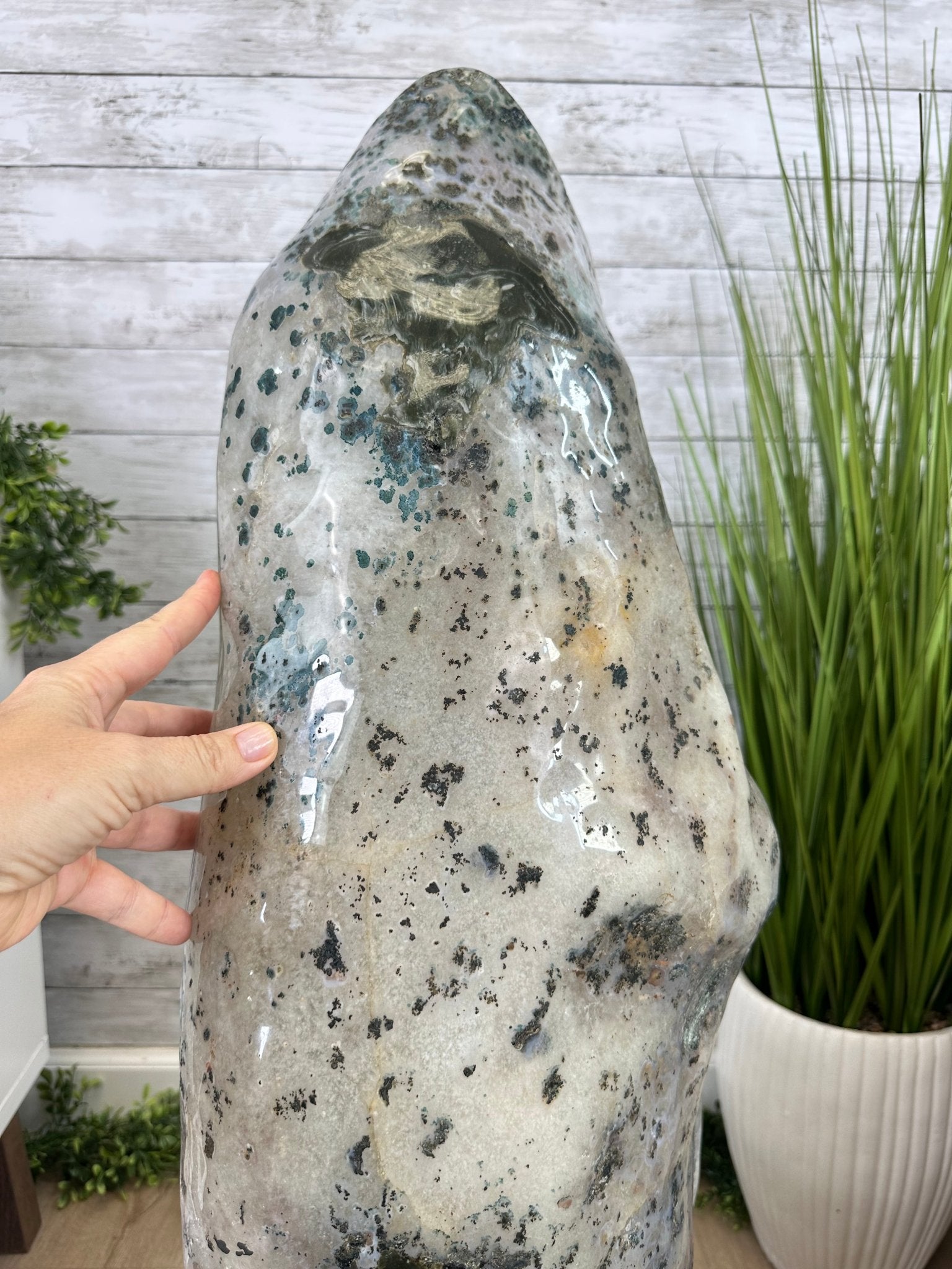 Extra Plus Quality Polished Brazilian Amethyst Cathedral, 148.2 lbs & 37.5" tall Model #5602-0183 by Brazil Gems - Brazil GemsBrazil GemsExtra Plus Quality Polished Brazilian Amethyst Cathedral, 148.2 lbs & 37.5" tall Model #5602-0183 by Brazil GemsPolished Cathedrals5602-0183