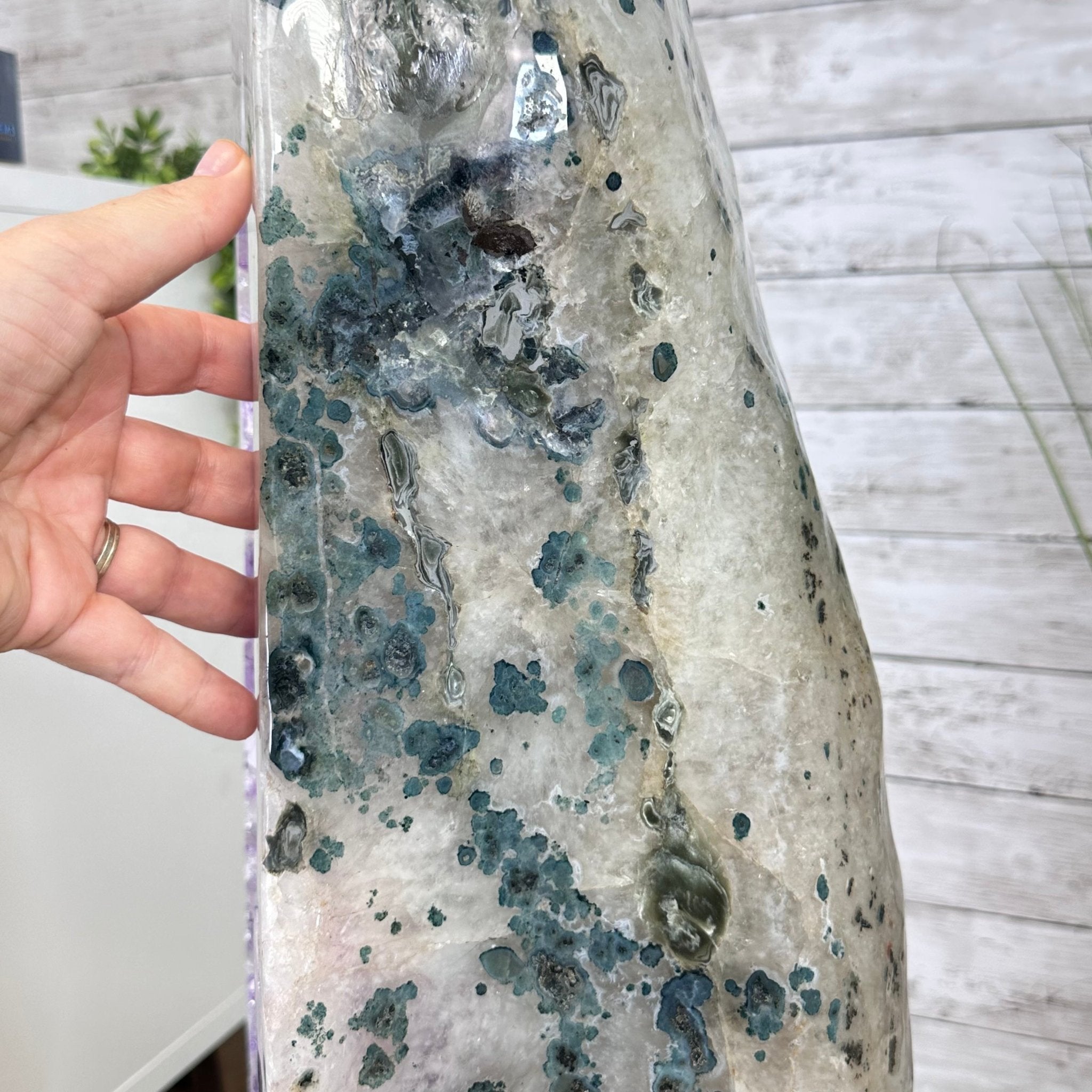 Extra Plus Quality Polished Brazilian Amethyst Cathedral, 148.2 lbs & 37.5" tall Model #5602-0183 by Brazil Gems - Brazil GemsBrazil GemsExtra Plus Quality Polished Brazilian Amethyst Cathedral, 148.2 lbs & 37.5" tall Model #5602-0183 by Brazil GemsPolished Cathedrals5602-0183