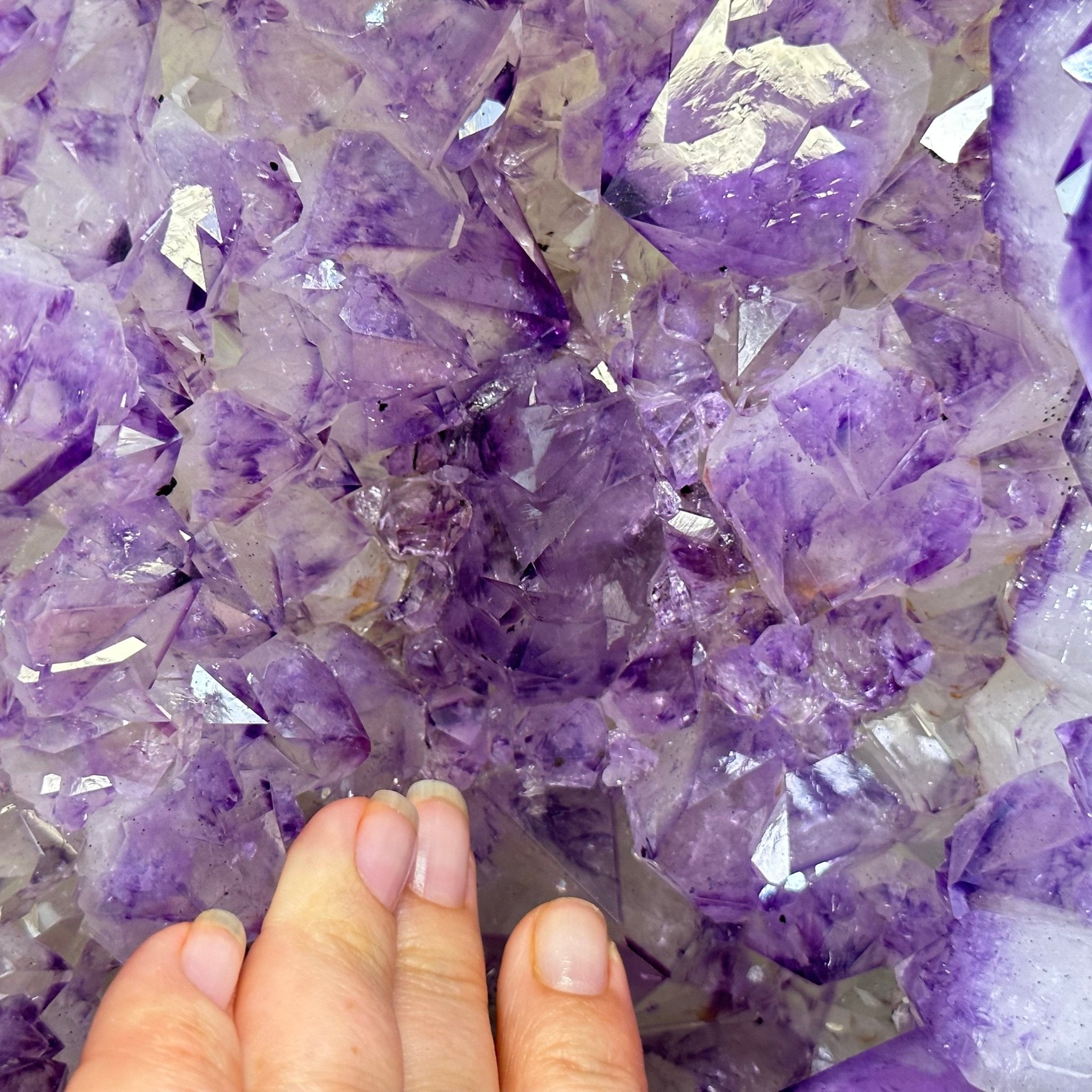 Extra Plus Quality Polished Brazilian Amethyst Cathedral, 148.2 lbs & 37.5" tall Model #5602-0183 by Brazil Gems - Brazil GemsBrazil GemsExtra Plus Quality Polished Brazilian Amethyst Cathedral, 148.2 lbs & 37.5" tall Model #5602-0183 by Brazil GemsPolished Cathedrals5602-0183