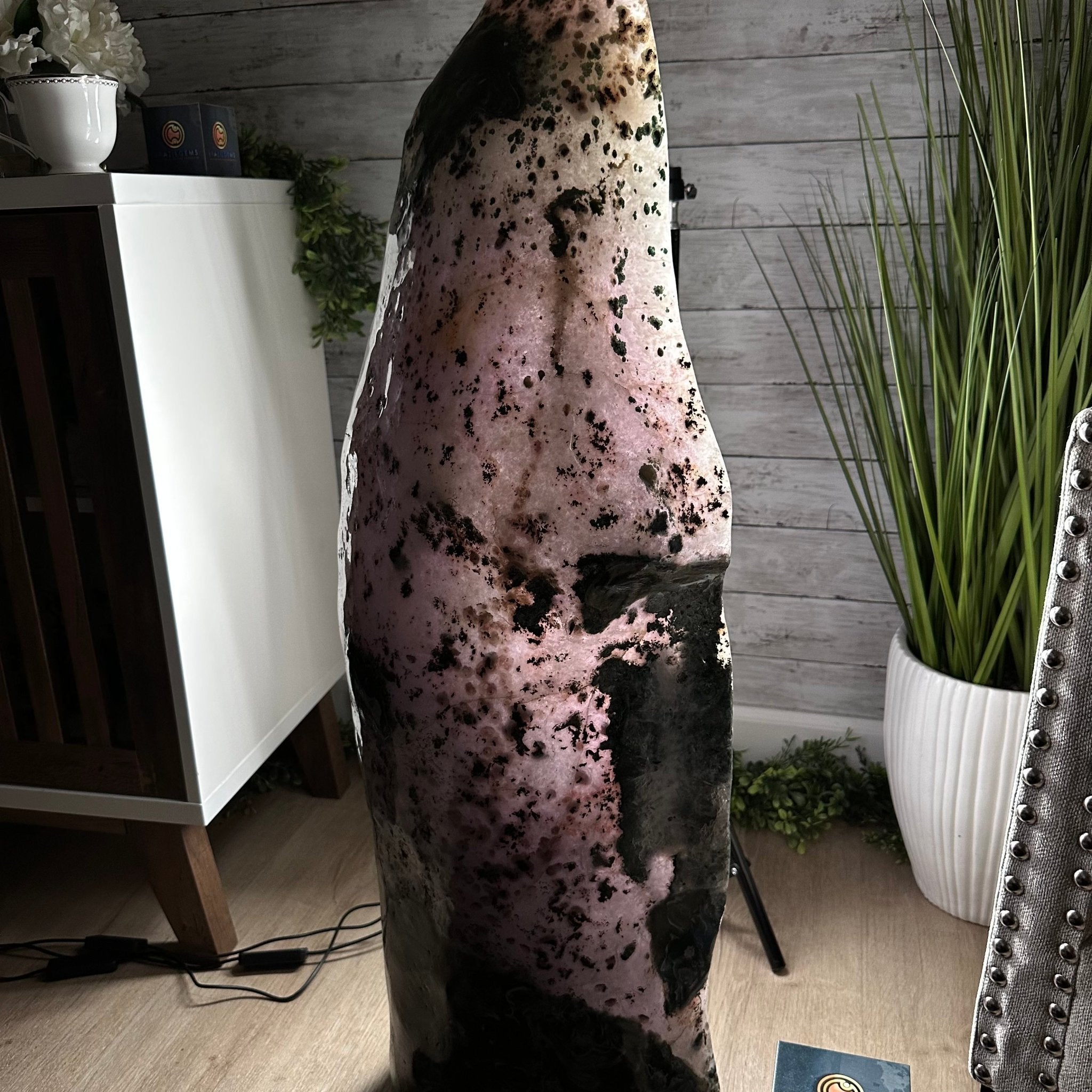 Extra Plus Quality Polished Brazilian Amethyst Cathedral, 148.2 lbs & 37.5" tall Model #5602-0183 by Brazil Gems - Brazil GemsBrazil GemsExtra Plus Quality Polished Brazilian Amethyst Cathedral, 148.2 lbs & 37.5" tall Model #5602-0183 by Brazil GemsPolished Cathedrals5602-0183