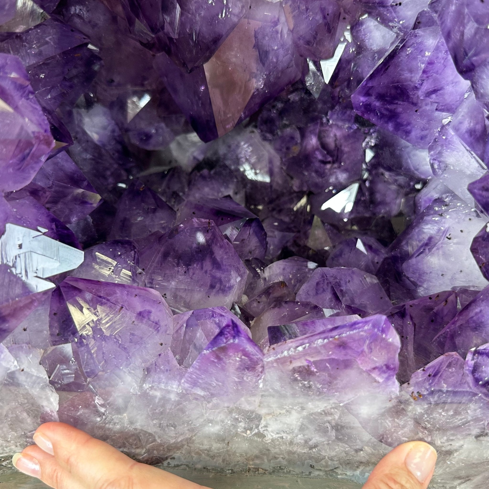 Extra Plus Quality Polished Brazilian Amethyst Cathedral, 161.3 lbs & 24.75" tall Model #5602-0047 by Brazil Gems - Brazil GemsBrazil GemsExtra Plus Quality Polished Brazilian Amethyst Cathedral, 161.3 lbs & 24.75" tall Model #5602-0047 by Brazil GemsPolished Cathedrals5602-0047