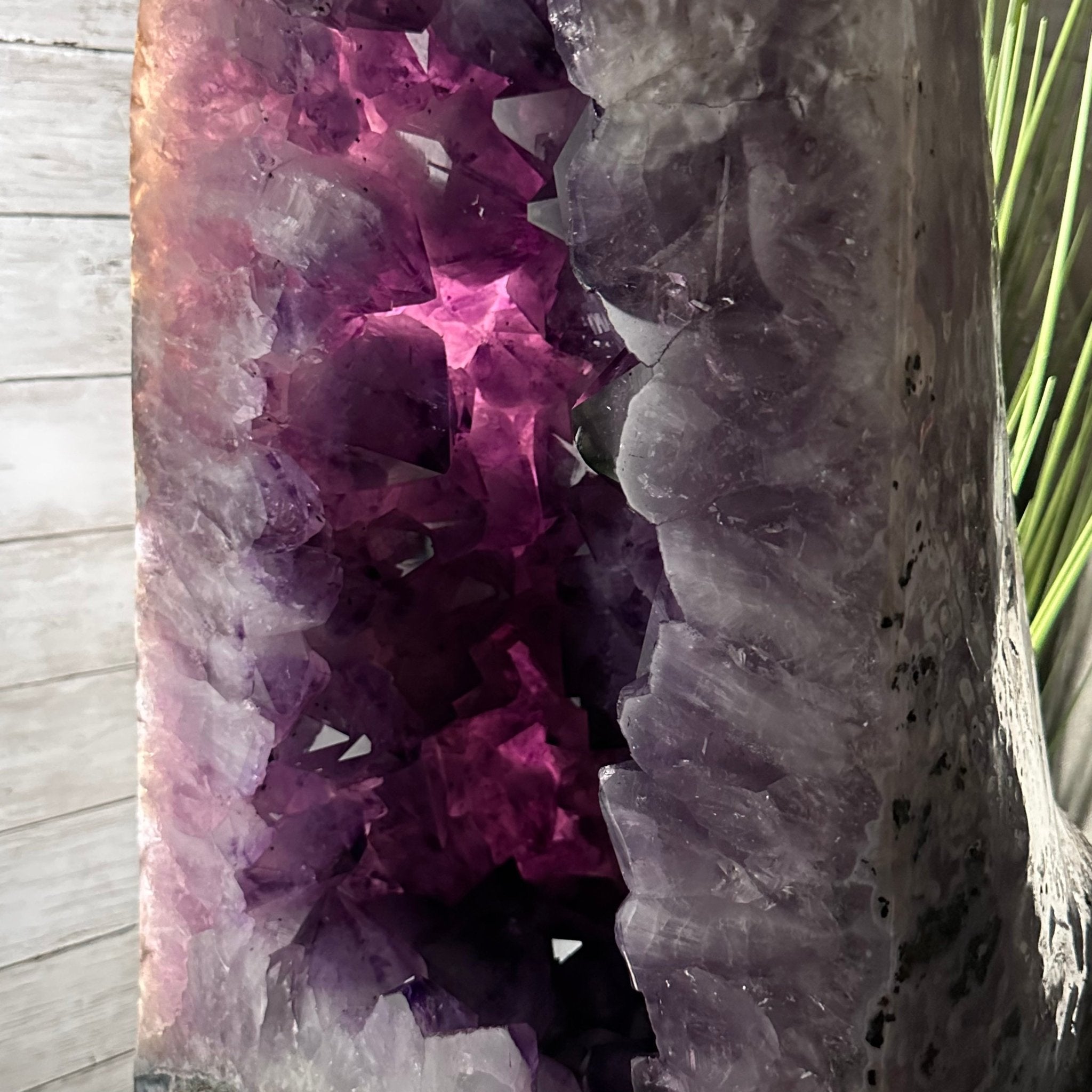 Extra Plus Quality Polished Brazilian Amethyst Cathedral, 161.3 lbs & 24.75" tall Model #5602-0047 by Brazil Gems - Brazil GemsBrazil GemsExtra Plus Quality Polished Brazilian Amethyst Cathedral, 161.3 lbs & 24.75" tall Model #5602-0047 by Brazil GemsPolished Cathedrals5602-0047