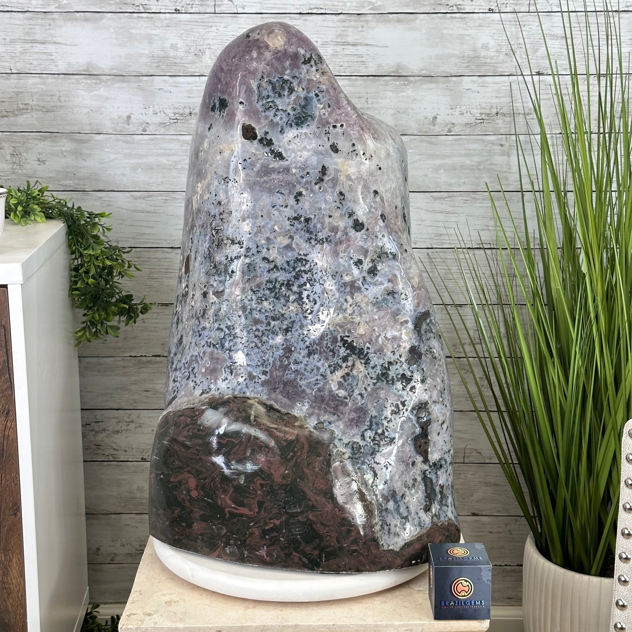 Extra Plus Quality Polished Brazilian Amethyst Cathedral, 161.3 lbs & 24.75" tall Model #5602-0047 by Brazil Gems - Brazil GemsBrazil GemsExtra Plus Quality Polished Brazilian Amethyst Cathedral, 161.3 lbs & 24.75" tall Model #5602-0047 by Brazil GemsPolished Cathedrals5602-0047