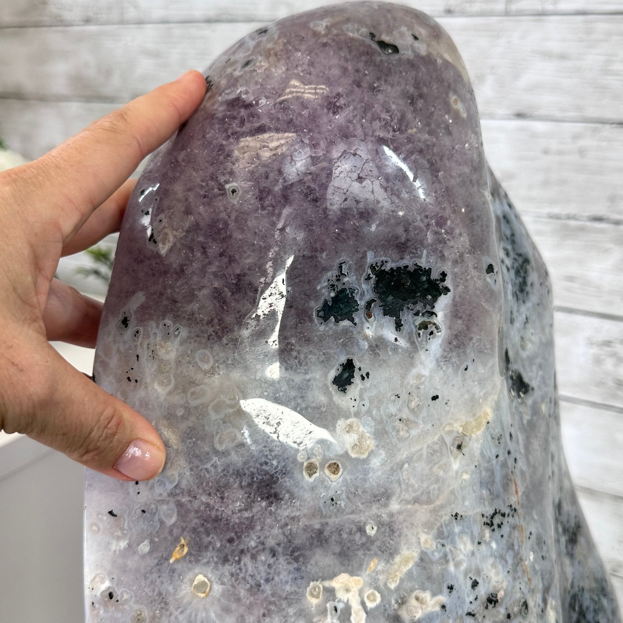 Extra Plus Quality Polished Brazilian Amethyst Cathedral, 161.3 lbs & 24.75" tall Model #5602-0047 by Brazil Gems - Brazil GemsBrazil GemsExtra Plus Quality Polished Brazilian Amethyst Cathedral, 161.3 lbs & 24.75" tall Model #5602-0047 by Brazil GemsPolished Cathedrals5602-0047