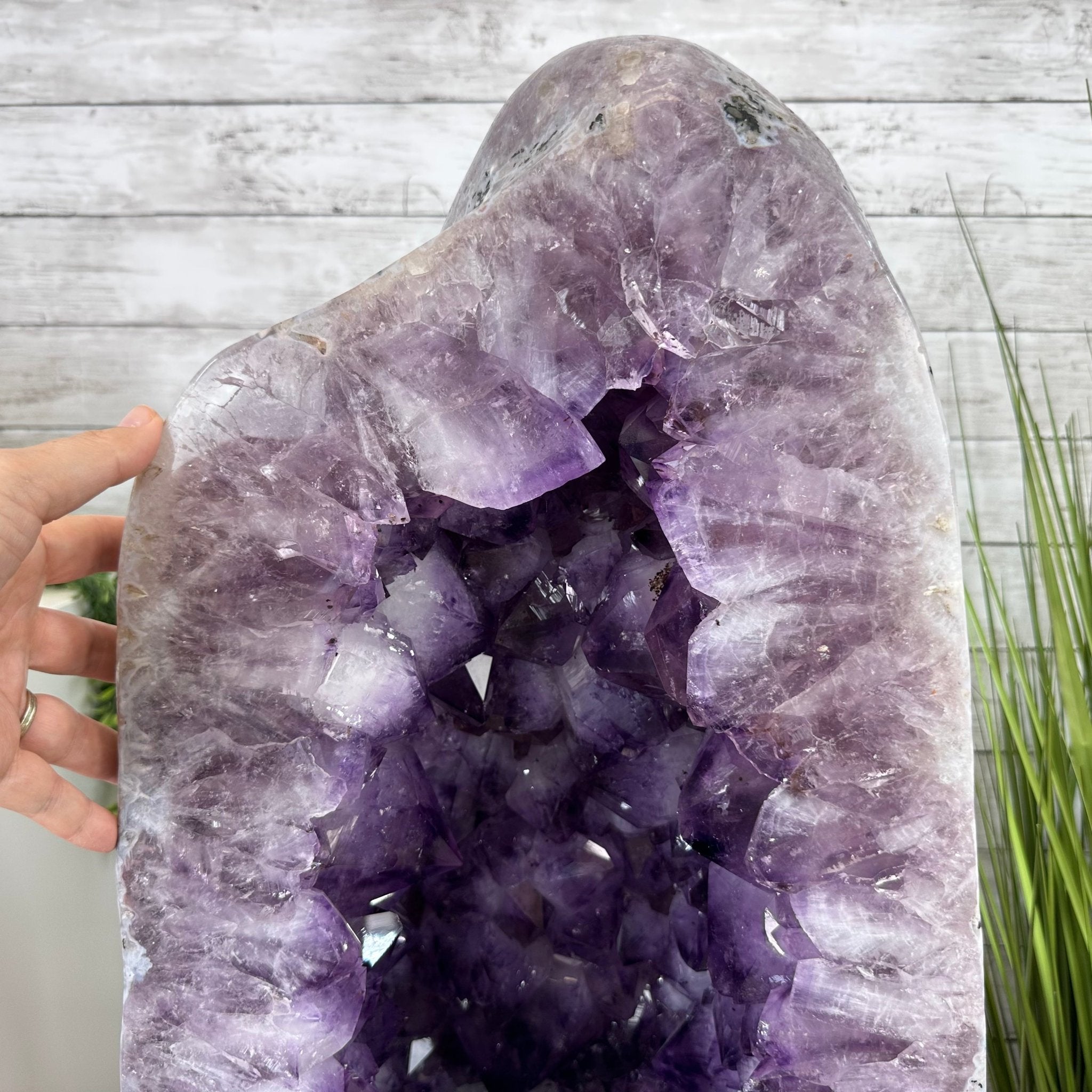 Extra Plus Quality Polished Brazilian Amethyst Cathedral, 161.3 lbs & 24.75" tall Model #5602-0047 by Brazil Gems - Brazil GemsBrazil GemsExtra Plus Quality Polished Brazilian Amethyst Cathedral, 161.3 lbs & 24.75" tall Model #5602-0047 by Brazil GemsPolished Cathedrals5602-0047