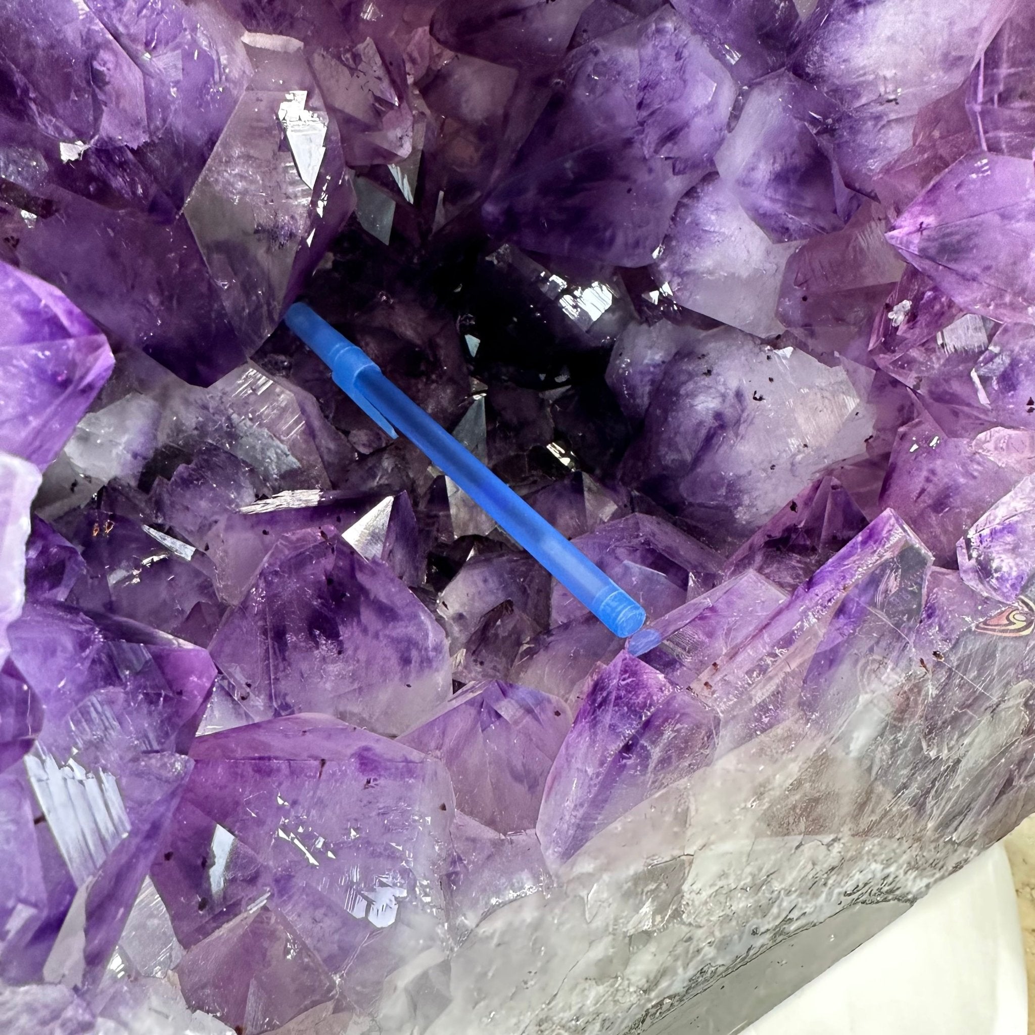 Extra Plus Quality Polished Brazilian Amethyst Cathedral, 161.3 lbs & 24.75" tall Model #5602-0047 by Brazil Gems - Brazil GemsBrazil GemsExtra Plus Quality Polished Brazilian Amethyst Cathedral, 161.3 lbs & 24.75" tall Model #5602-0047 by Brazil GemsPolished Cathedrals5602-0047