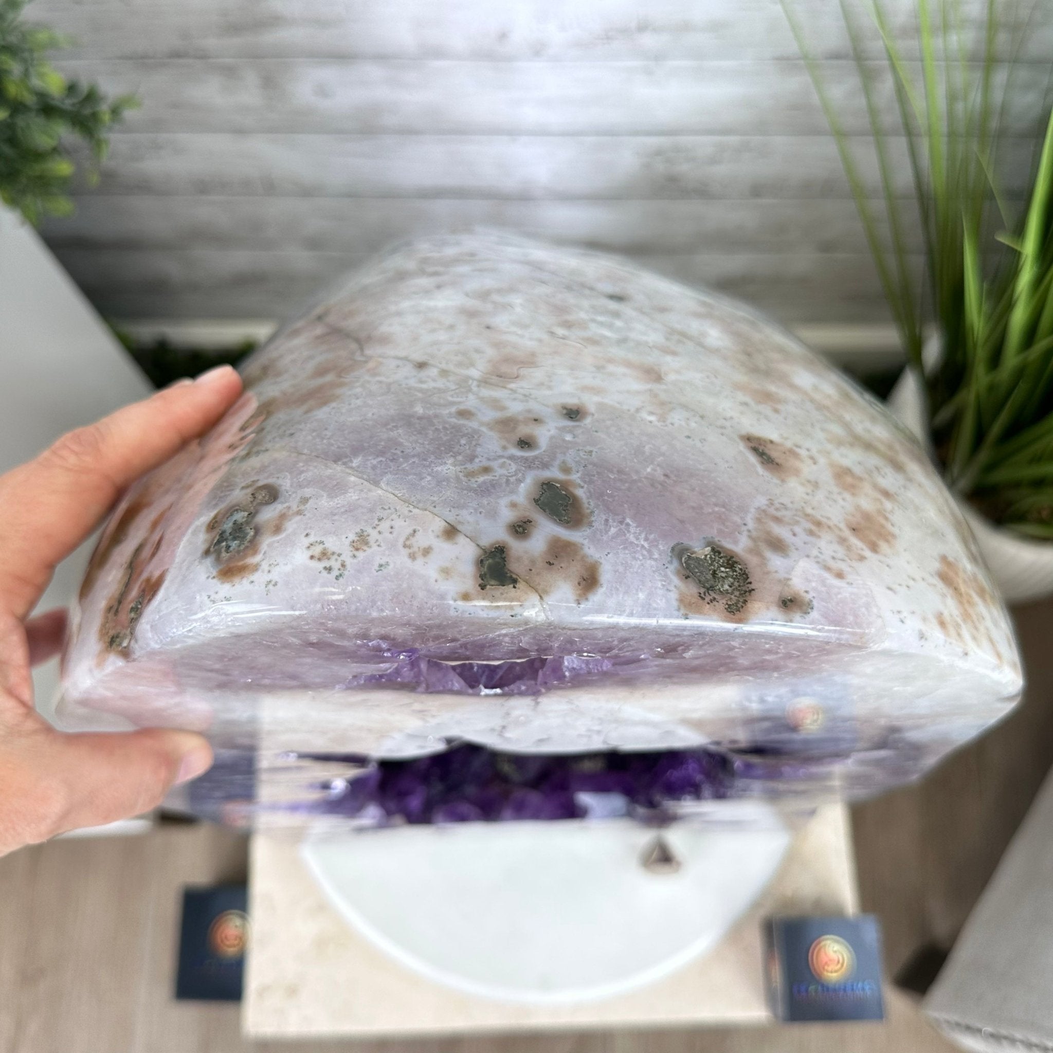 Extra Plus Quality Polished Brazilian Amethyst Cathedral, 165.3 lbs & 25.25" tall Model #5602-0019 by Brazil Gems - Brazil GemsBrazil GemsExtra Plus Quality Polished Brazilian Amethyst Cathedral, 165.3 lbs & 25.25" tall Model #5602-0019 by Brazil GemsPolished Cathedrals5602-0019