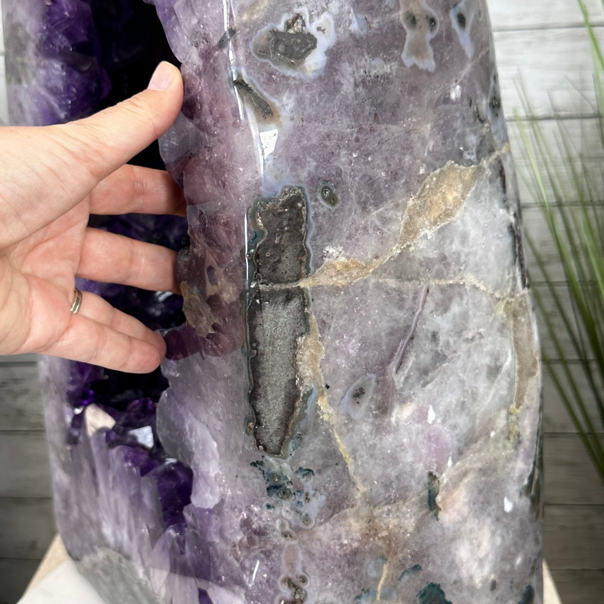Extra Plus Quality Polished Brazilian Amethyst Cathedral, 165.3 lbs & 25.25" tall Model #5602-0019 by Brazil Gems - Brazil GemsBrazil GemsExtra Plus Quality Polished Brazilian Amethyst Cathedral, 165.3 lbs & 25.25" tall Model #5602-0019 by Brazil GemsPolished Cathedrals5602-0019