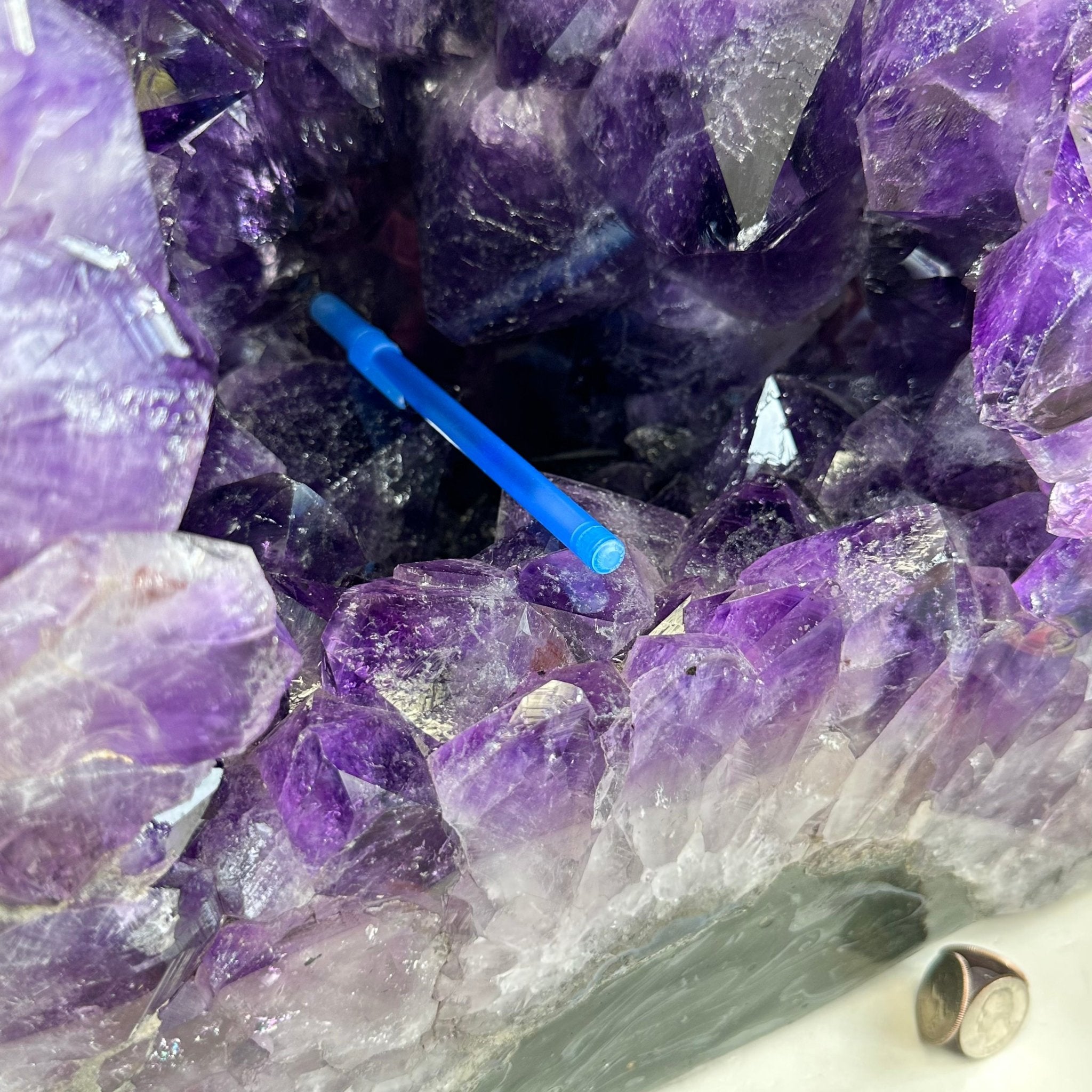 Extra Plus Quality Polished Brazilian Amethyst Cathedral, 165.3 lbs & 25.25" tall Model #5602-0019 by Brazil Gems - Brazil GemsBrazil GemsExtra Plus Quality Polished Brazilian Amethyst Cathedral, 165.3 lbs & 25.25" tall Model #5602-0019 by Brazil GemsPolished Cathedrals5602-0019